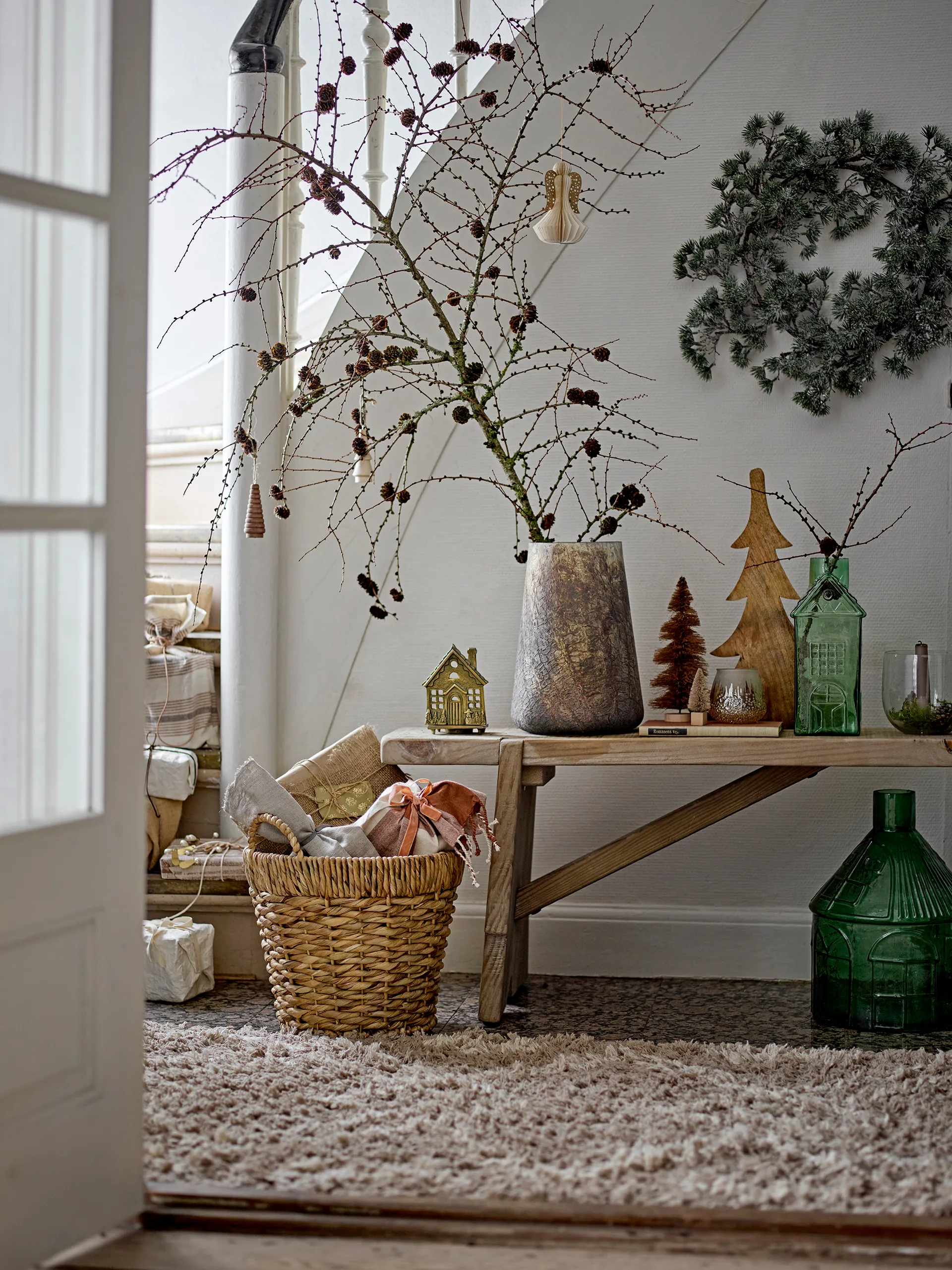 Portavelas Crista 6x14 cm, Latón Bloomingville