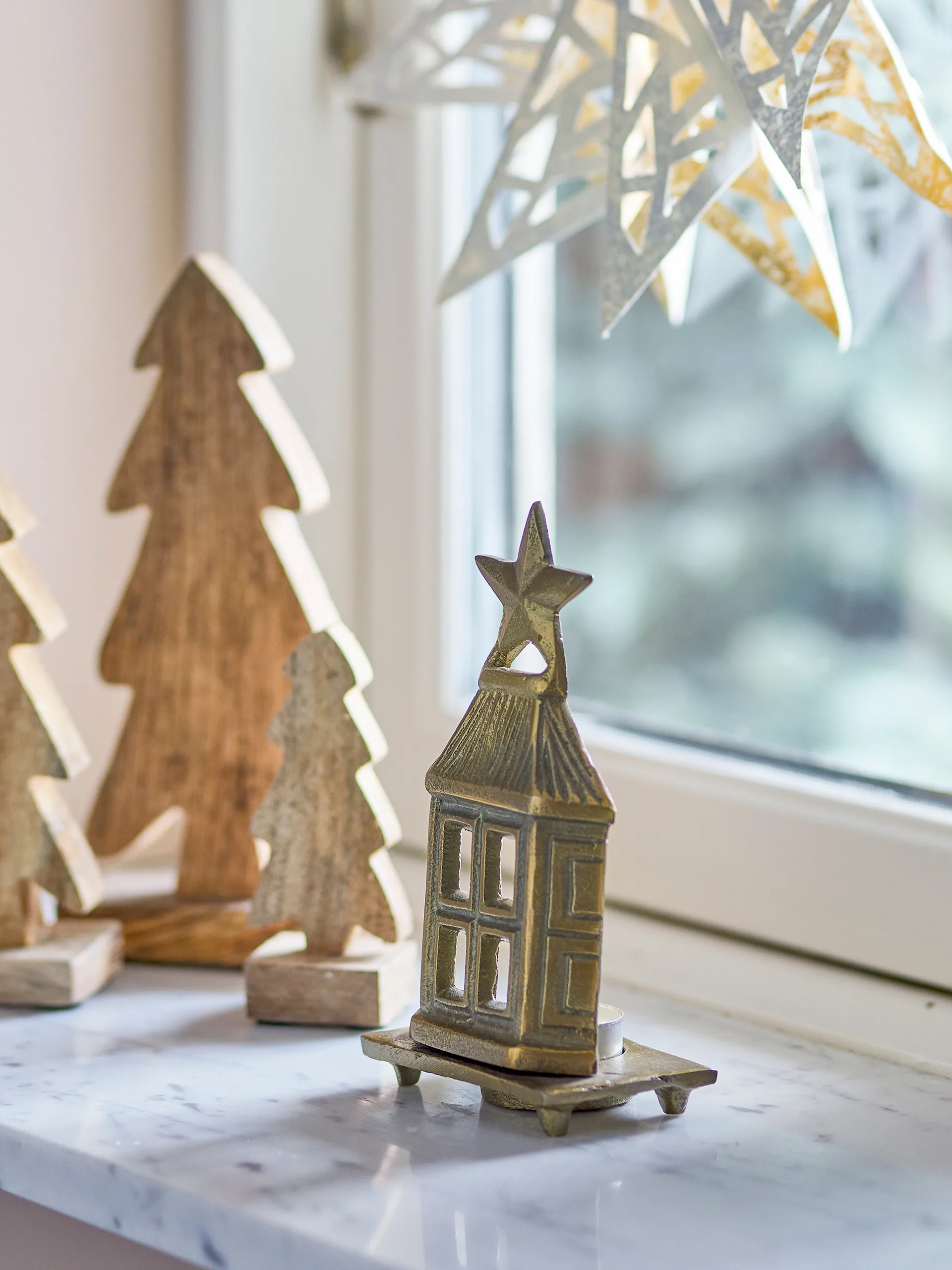 Portavelas Crista 6x17 cm, Latón Bloomingville