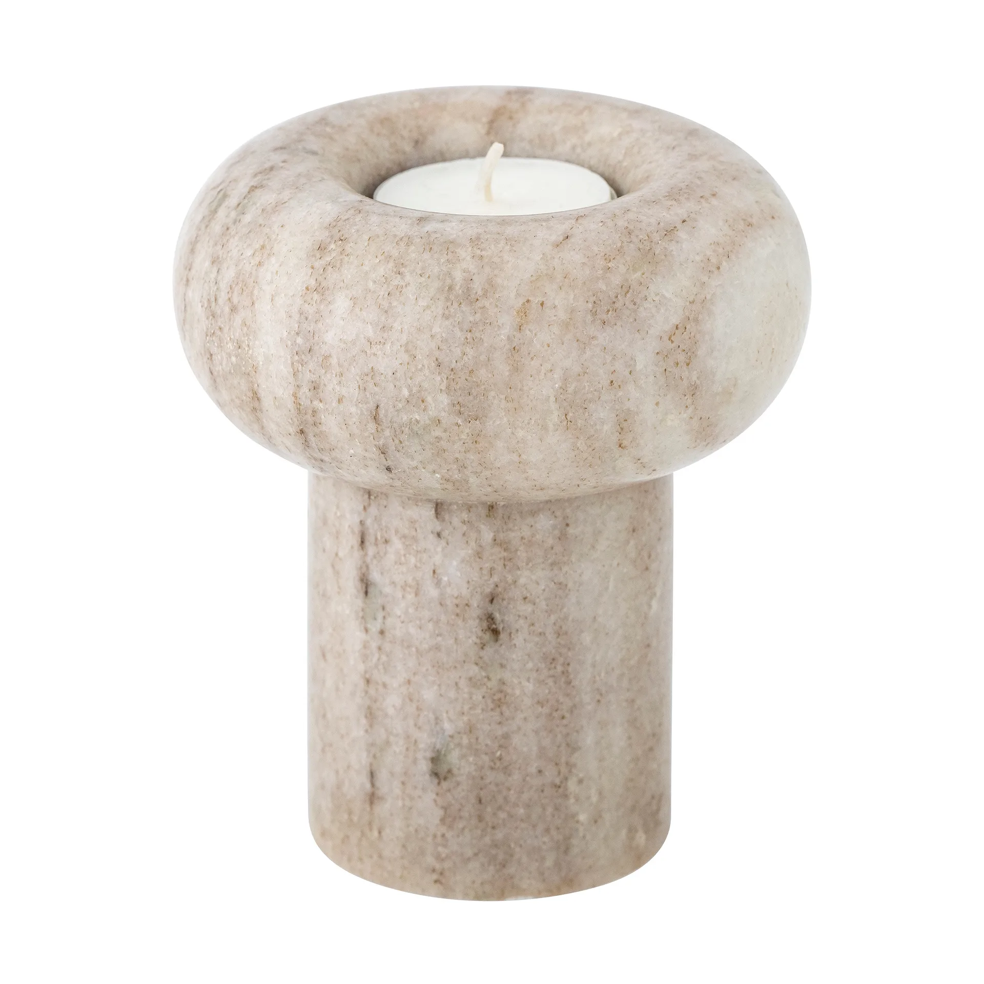 Portavelas Isabea 12 cm, Mármol Bloomingville