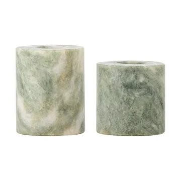 Portavelas Kokoro 2 piezas - Mármol verde - Bloomingville