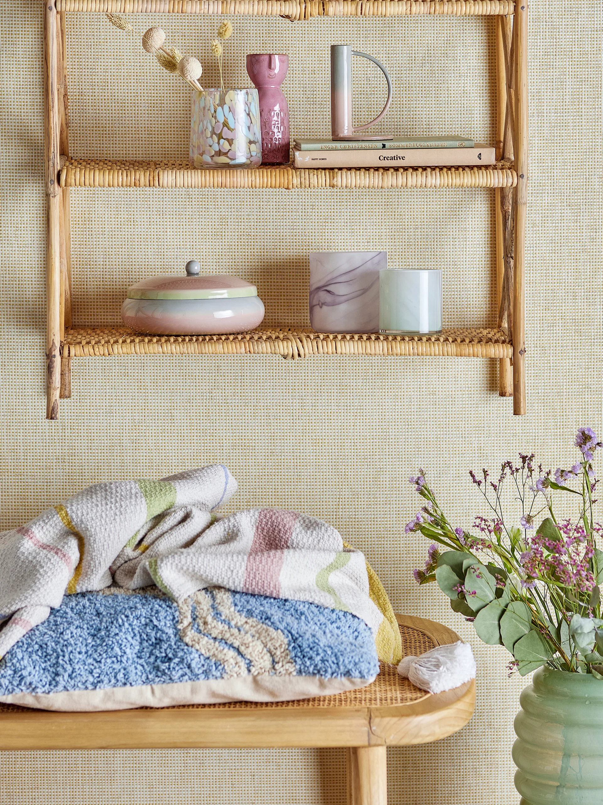 Portavelas Moore Ø10x10 cm, Purple Bloomingville