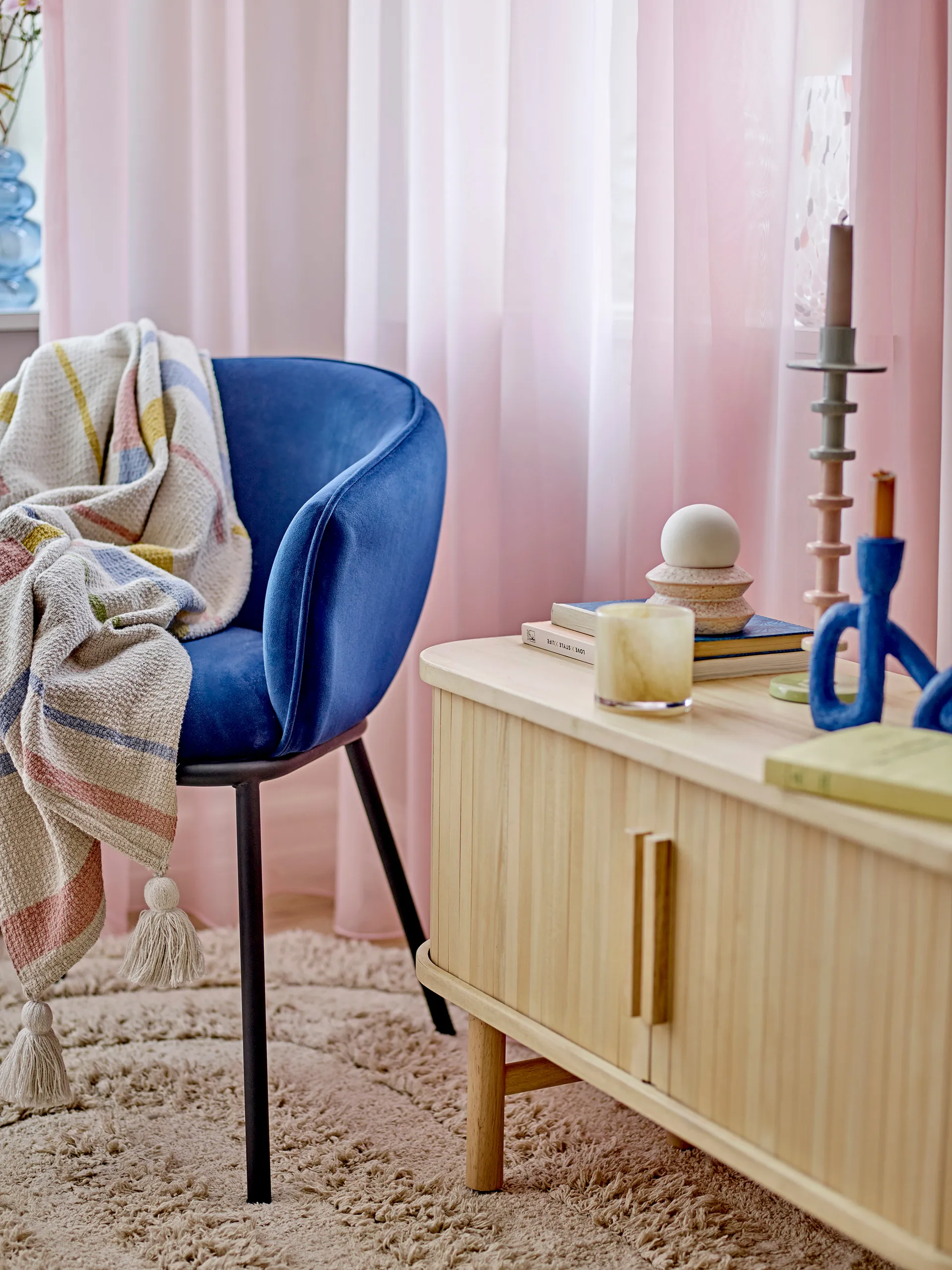 Portavelas Sakkara Ø8x8 cm, Yellow Bloomingville