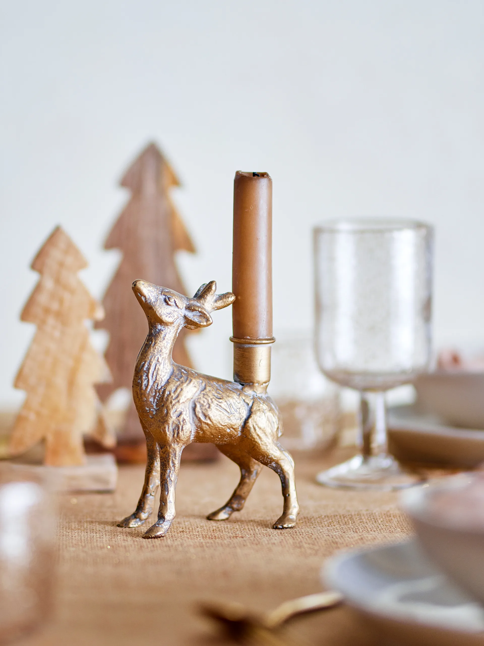 Portavelas Souris 15 cm, Latón Bloomingville