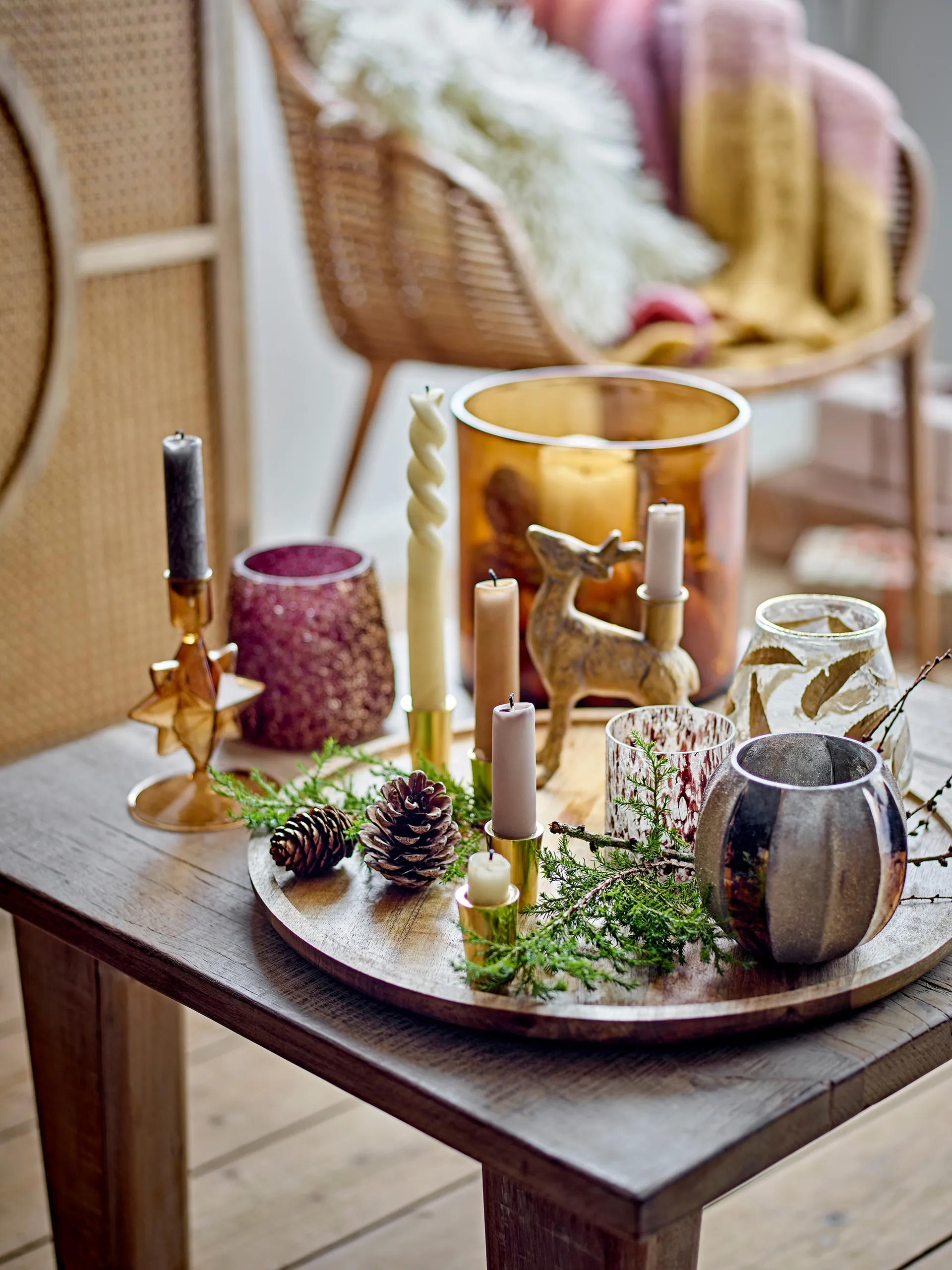 Portavelas Souris 15 cm, Latón Bloomingville