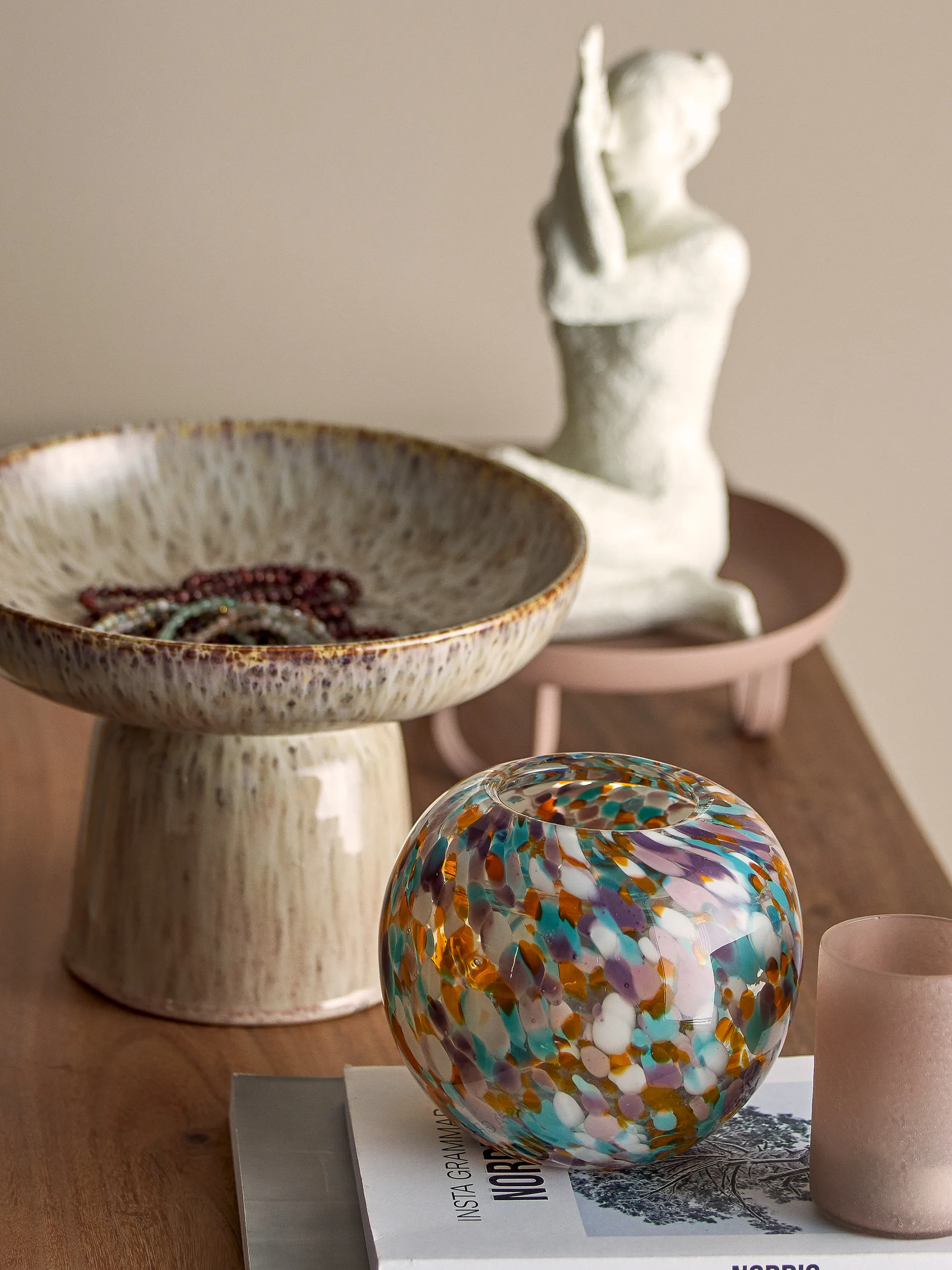 Portavelas Vidia 12 cm, Naranja Bloomingville