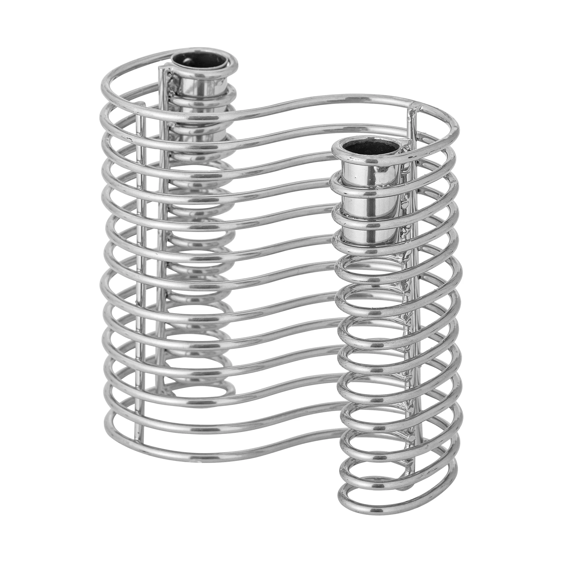 Portavelas Wavela 15,5x14,5 cm, Plata Bloomingville