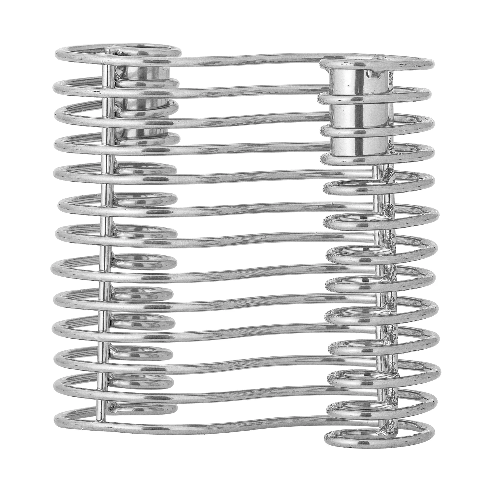 Portavelas Wavela 15,5x14,5 cm, Plata Bloomingville