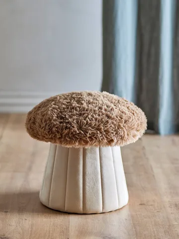 Puf Bertil Ø37 cm - Esponja, marrón - Bloomingville