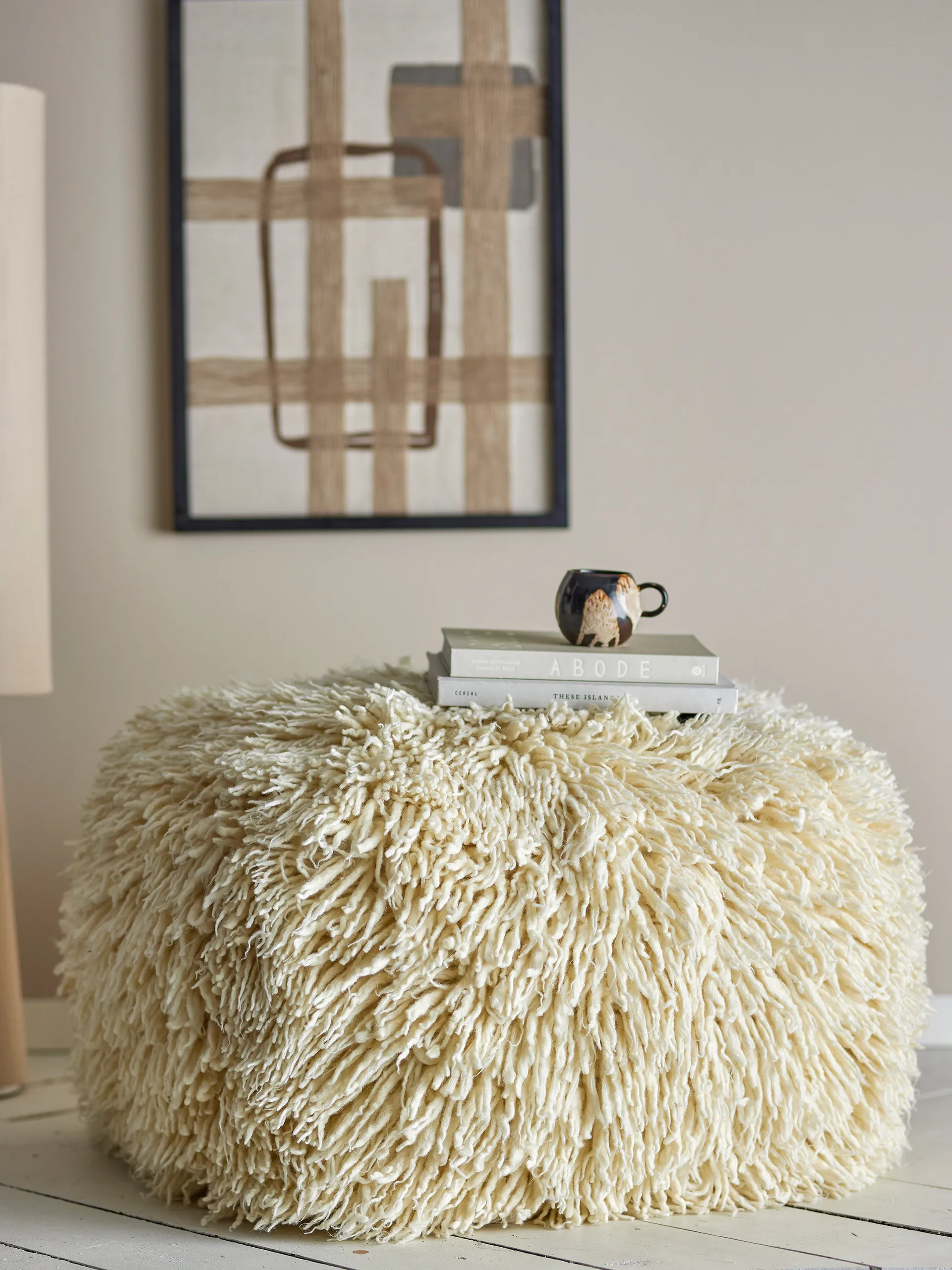 Puff Lomba, Natur, 80x45x80 cm Bloomingville