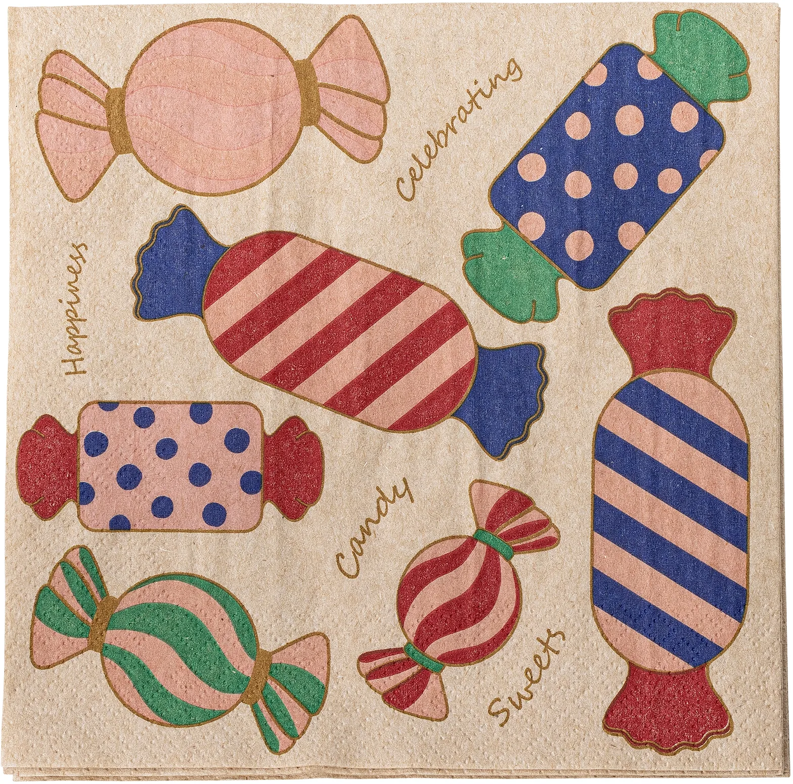 Servilletas Caramella 33x33 cm, 20-pack, Rosa Bloomingville