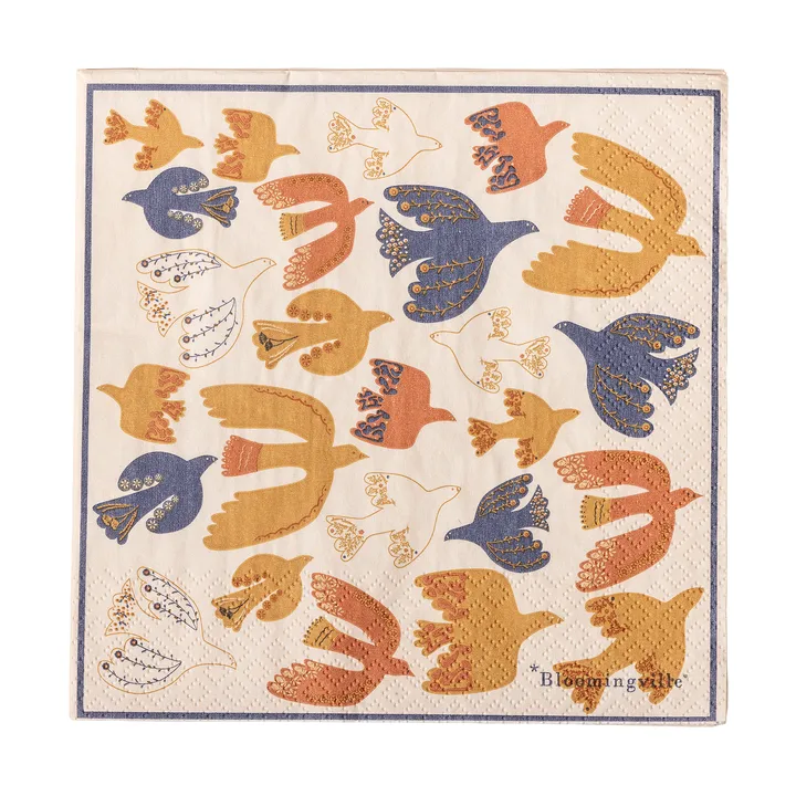 Servilletas de papel Anniversary, pack de 20 - Amarillo - Bloomingville