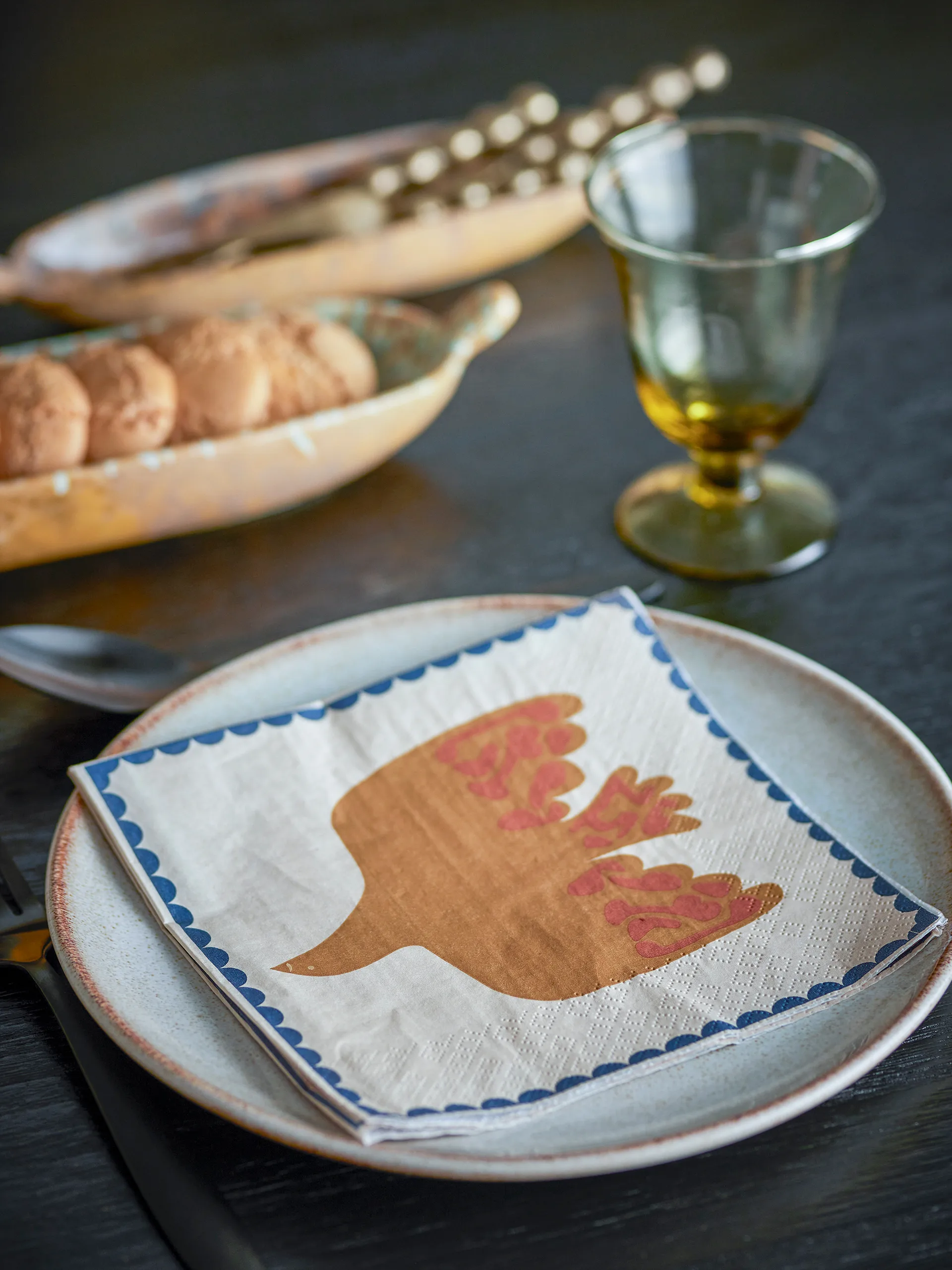 Servilletas de papel Anniversary, pack de 20, Amarillo Bloomingville