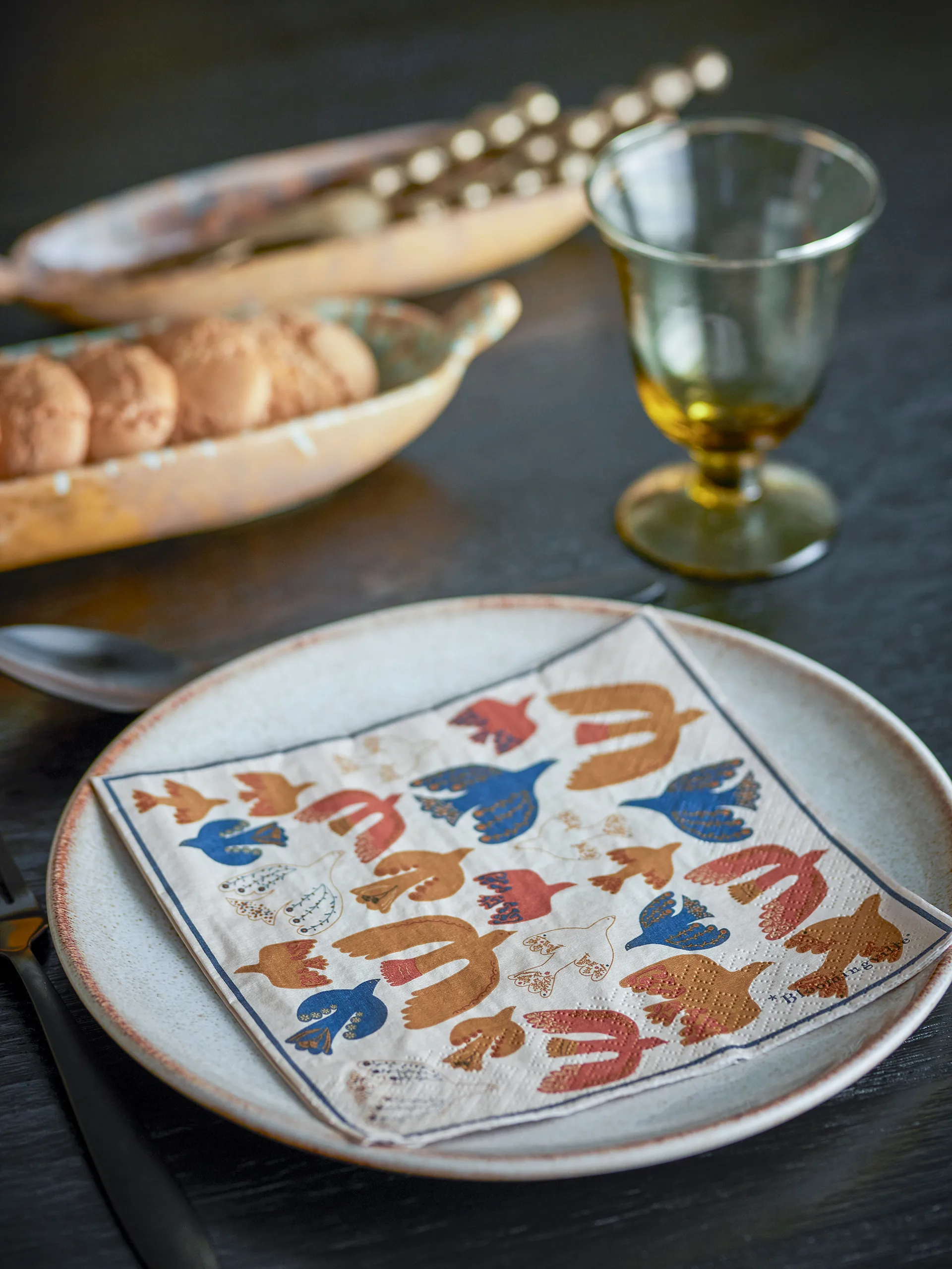 Servilletas de papel Anniversary, pack de 20, Amarillo Bloomingville