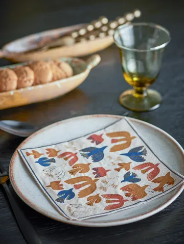 Servilletas de papel Anniversary, pack de 20 - Amarillo - Bloomingville