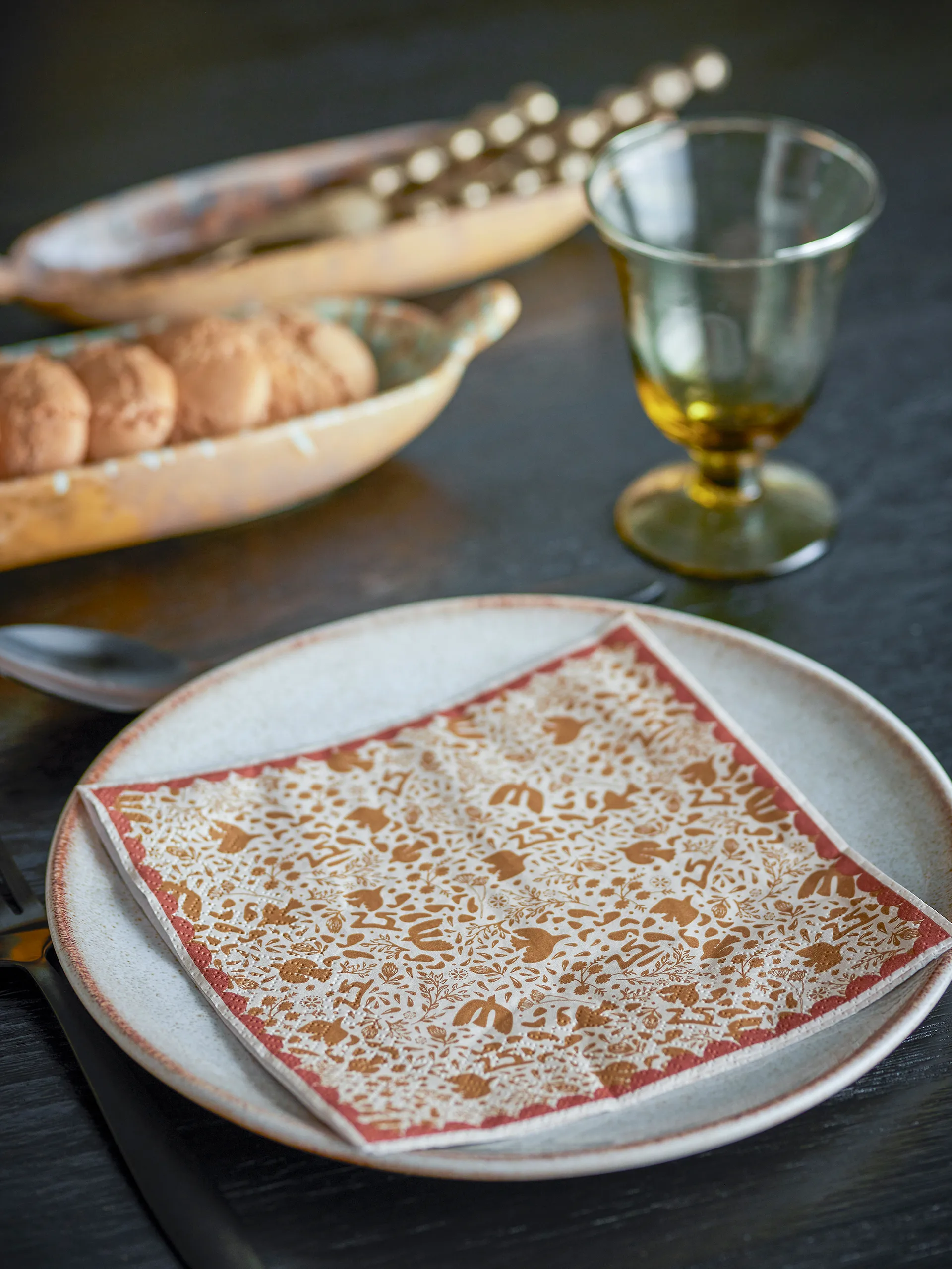 Servilletas de papel Anniversary, pack de 20, Amarillo Bloomingville