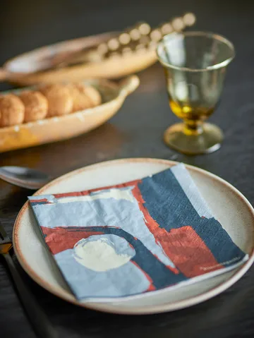 Servilletas de papel Arty, pack de 20 - Azul - Bloomingville