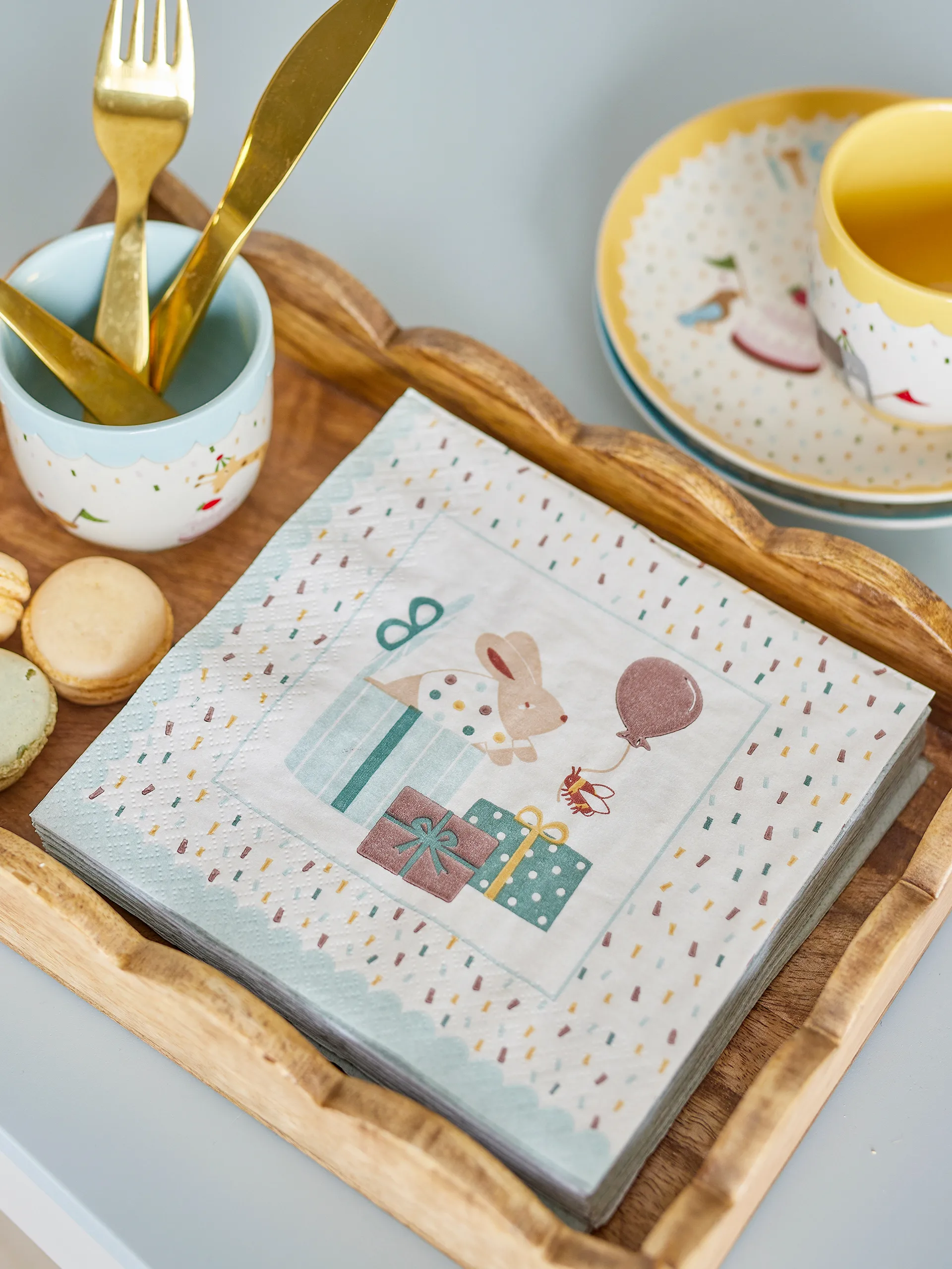 Servilletas de papel Celebrate, pack de 20, Azul Bloomingville