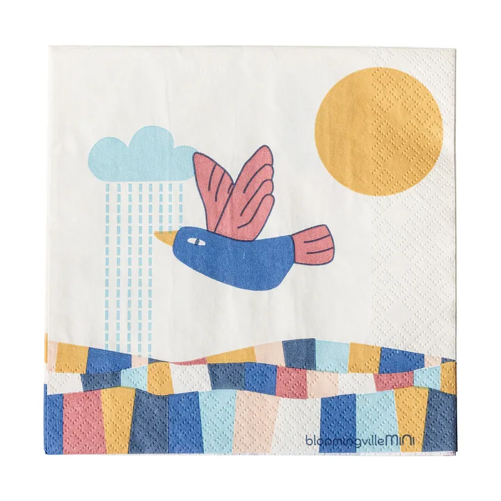 Servilletas de papel Colorine, pack de 20 - Natural - Bloomingville