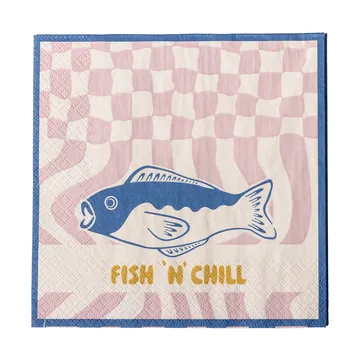 Servilletas de papel Remy, pack de 20 - Azul - Bloomingville