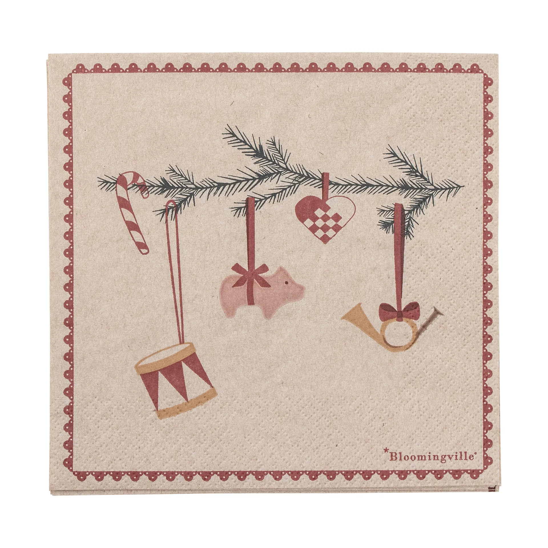 Servilletas de papel Yule 33x33 cm, 20-pack, Multi Bloomingville