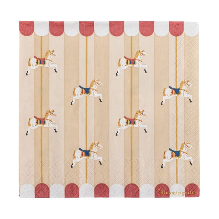 Servilletas Merry-go-round 33x33 cm, 20-pack - Natural - Bloomingville