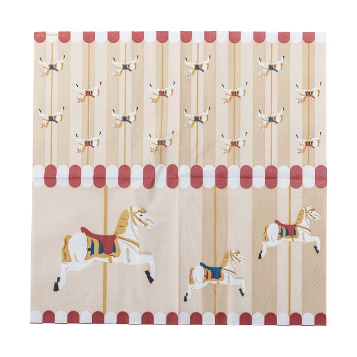 Servilletas Merry-go-round 33x33 cm, 20-pack, Natural Bloomingville