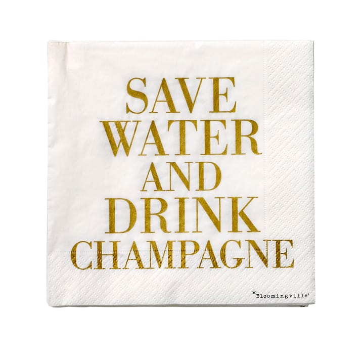 Servilletas Save Water, set de 20 - 33 x 33 cm - Bloomingville