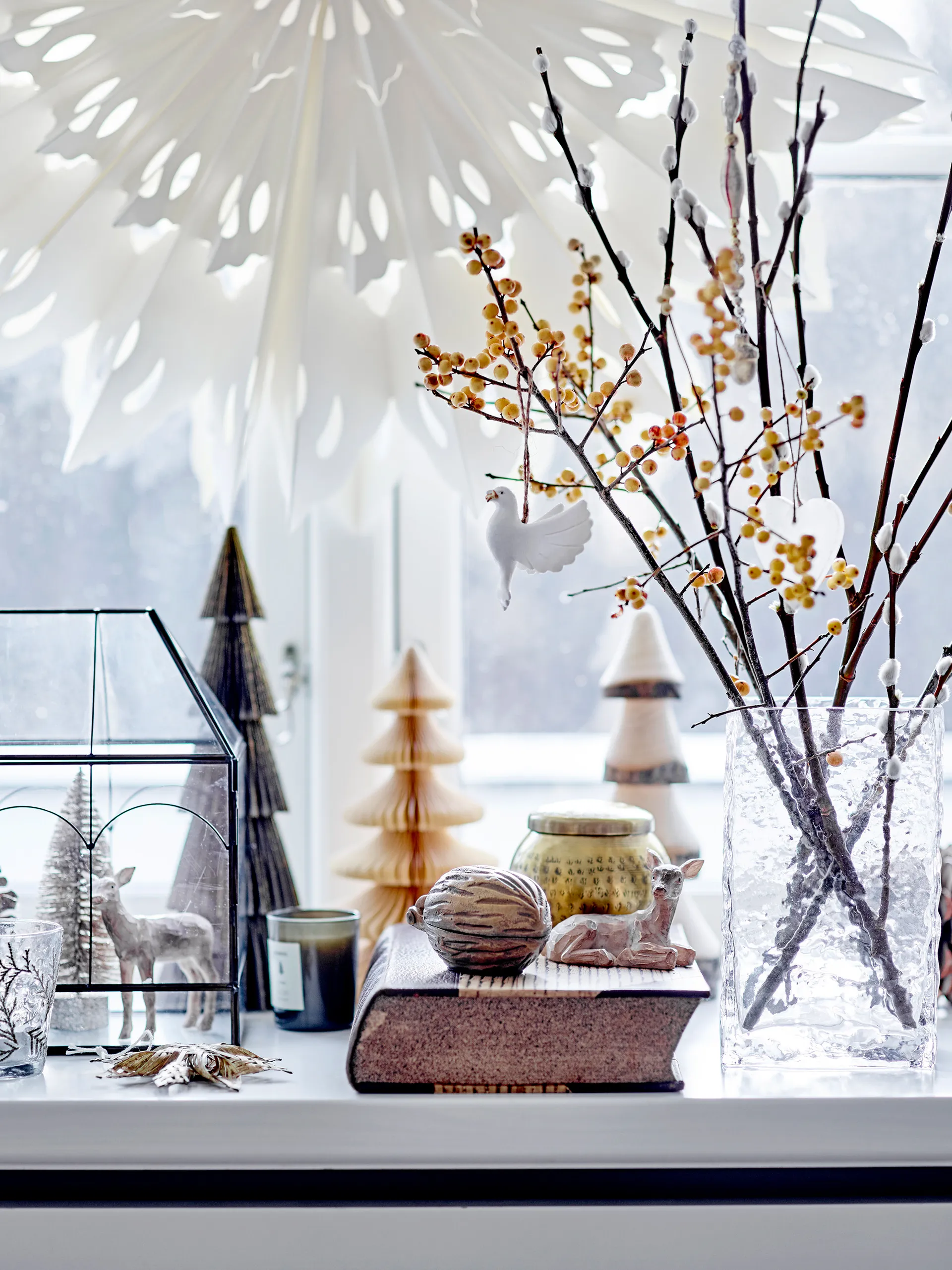 Set de 2 adornos árbol navidad Milan 30,5 cm, Green Bloomingville