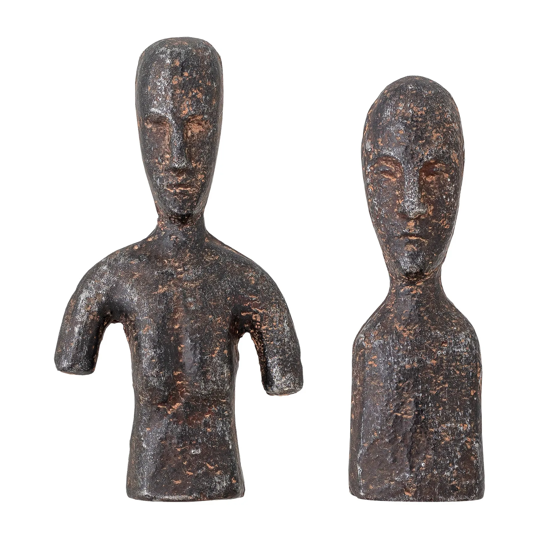 Set de 2 adornos Rhea, marrón Bloomingville