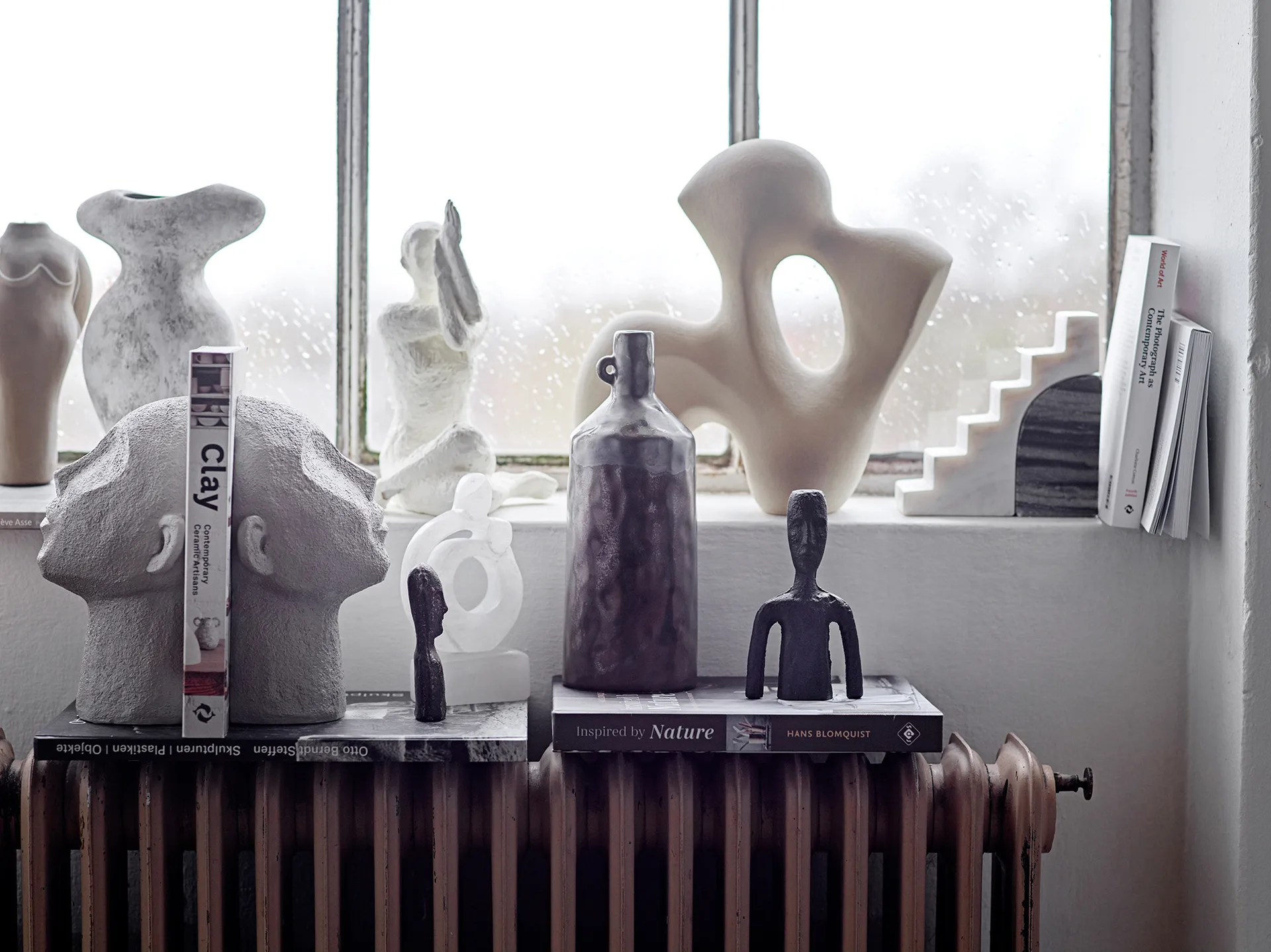 Set de 2 adornos Rhea, marrón Bloomingville