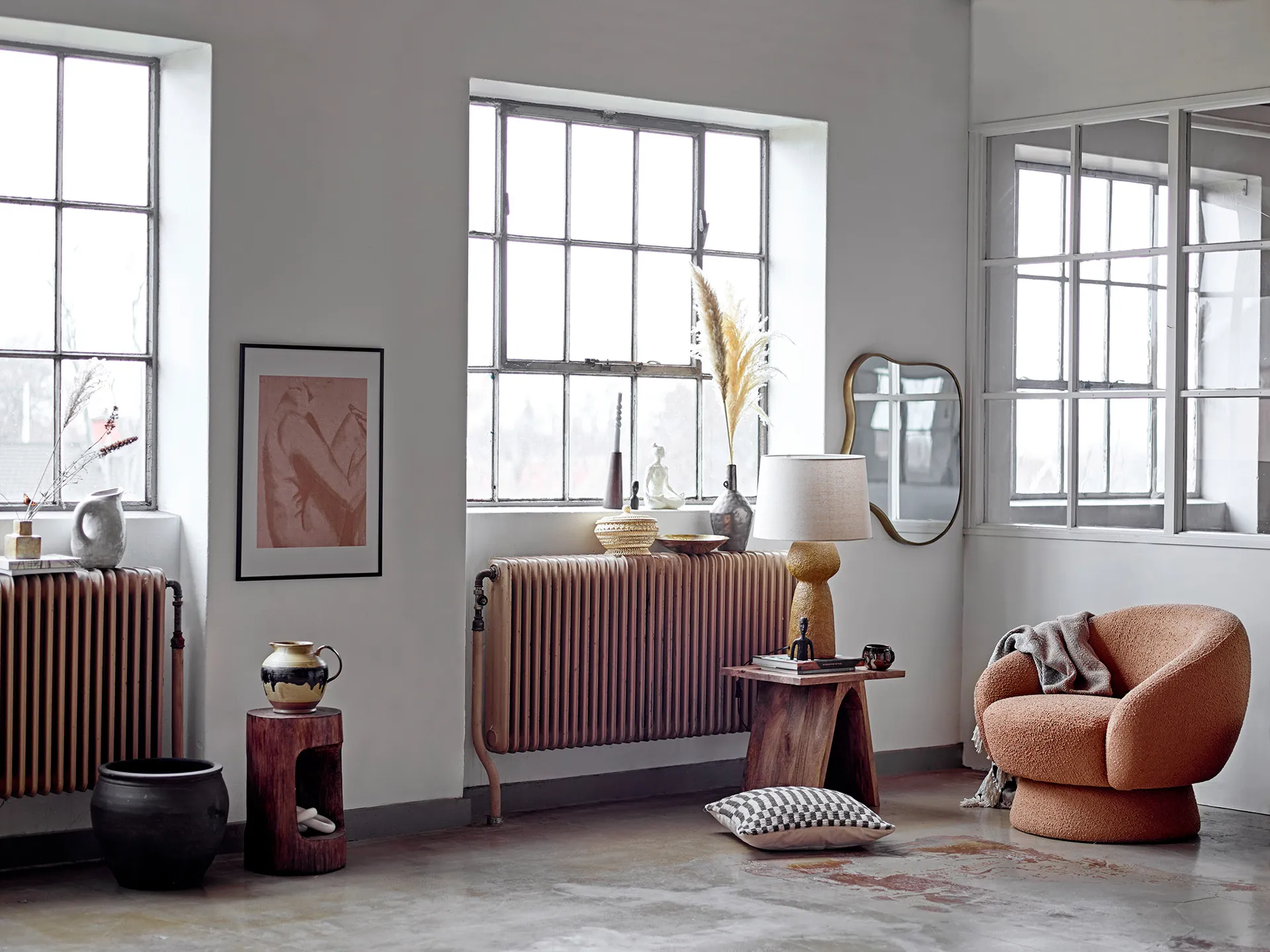 Set de 2 adornos Rhea, marrón Bloomingville