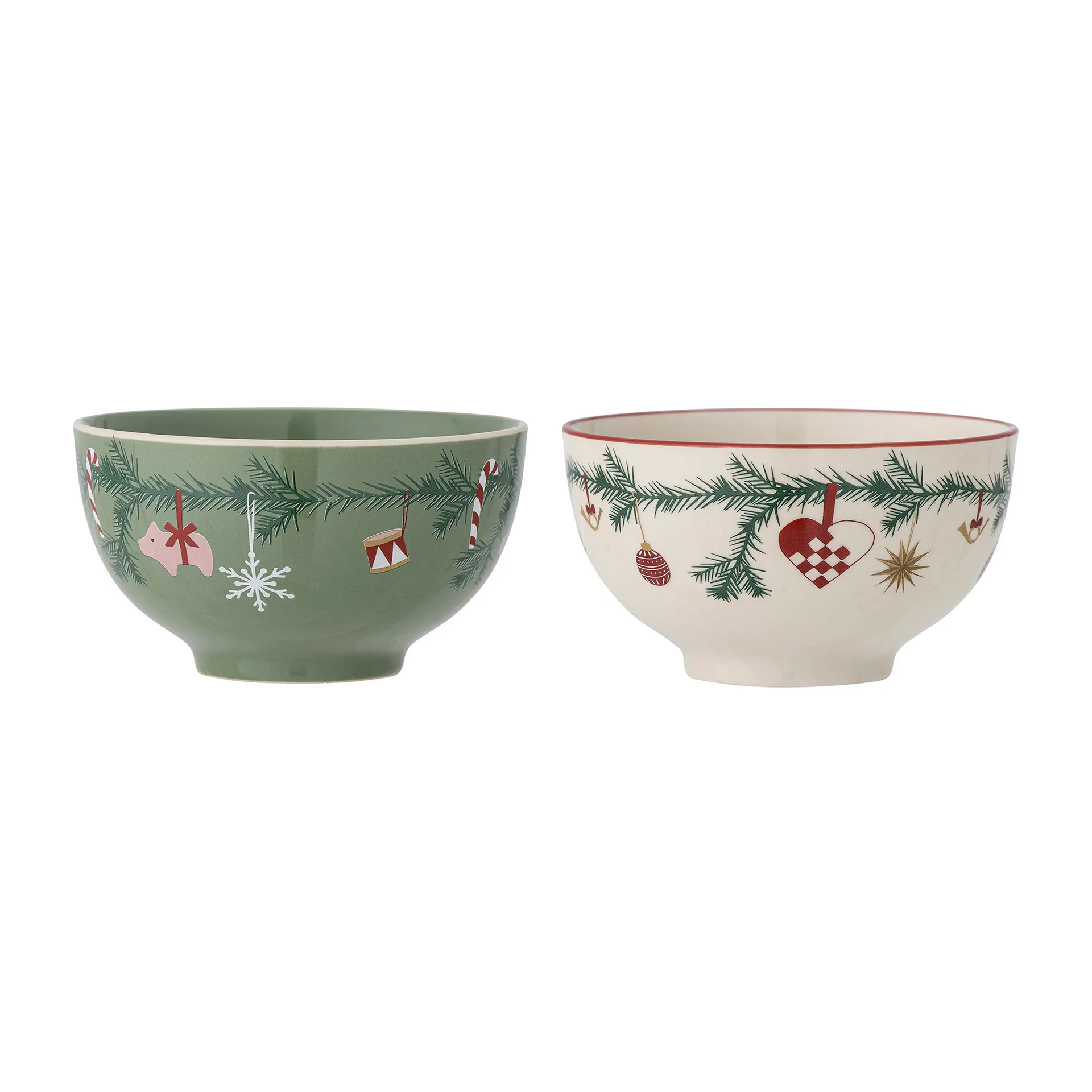 Set de 2 boles Yule, Green Bloomingville