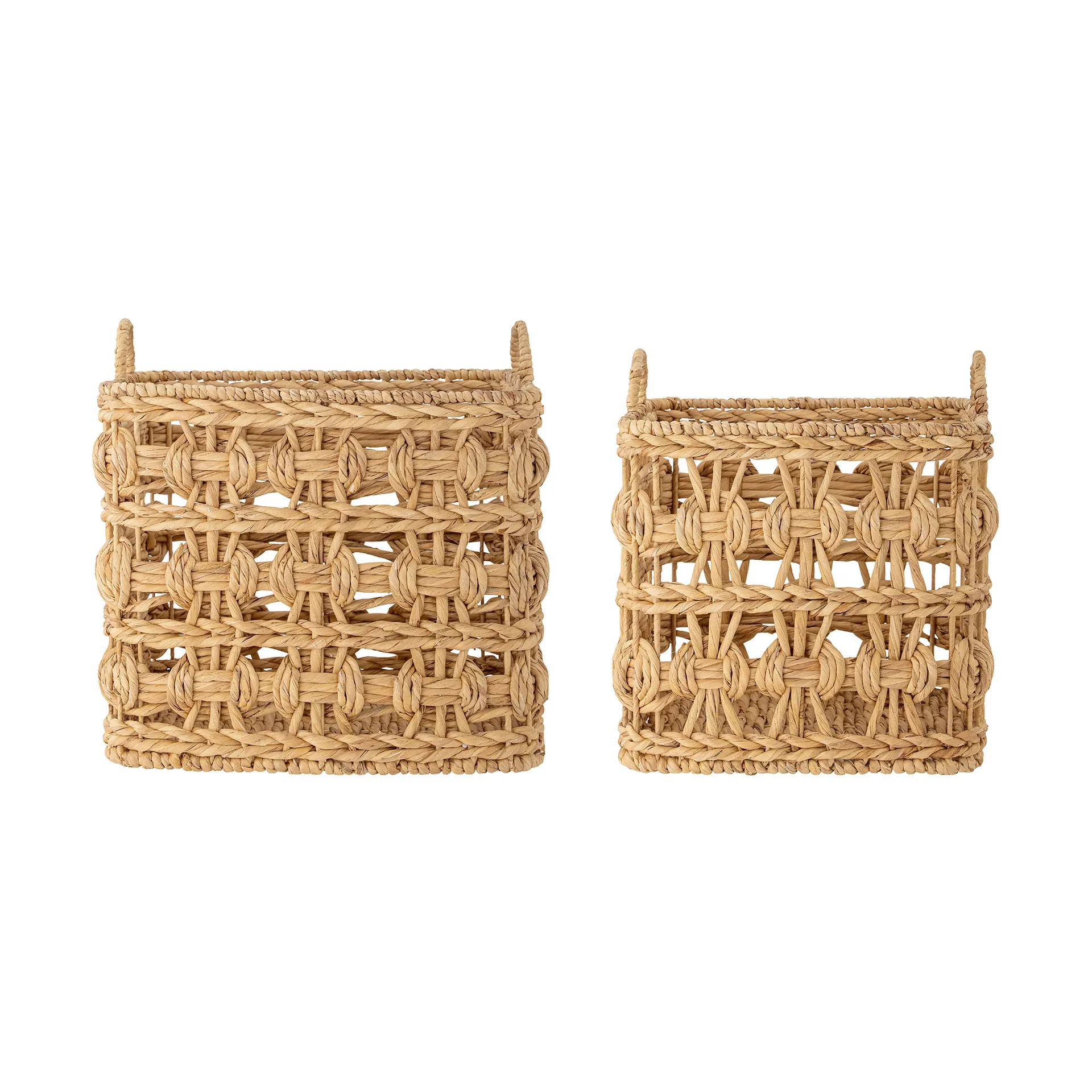 Set de 2 cestas con asa Marnie, Jacinto de agua Bloomingville