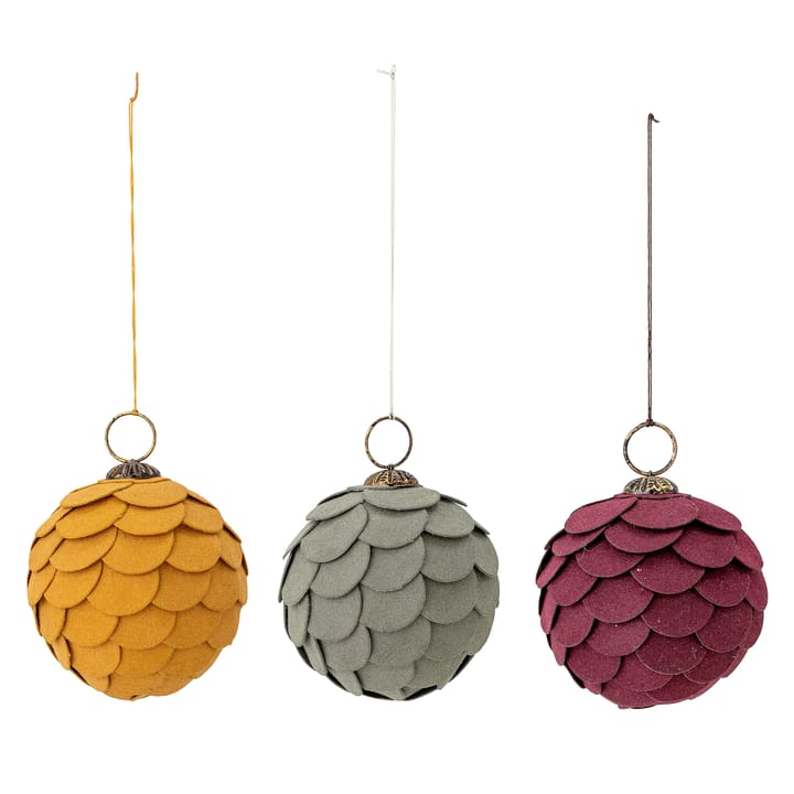 Set de 3 bolas de navidad Pau Ø7,5 cm, Multi Bloomingville