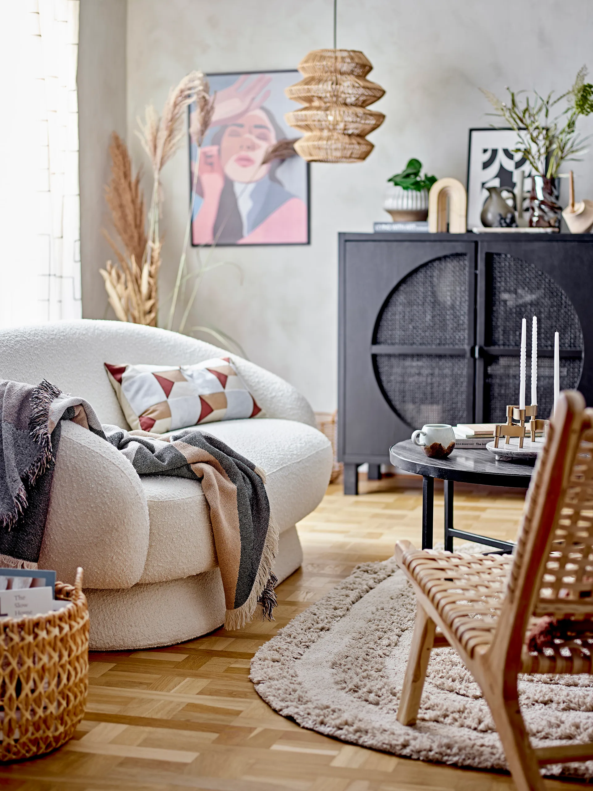 Set de 3 cestas Kristel, jacinto de agua Bloomingville