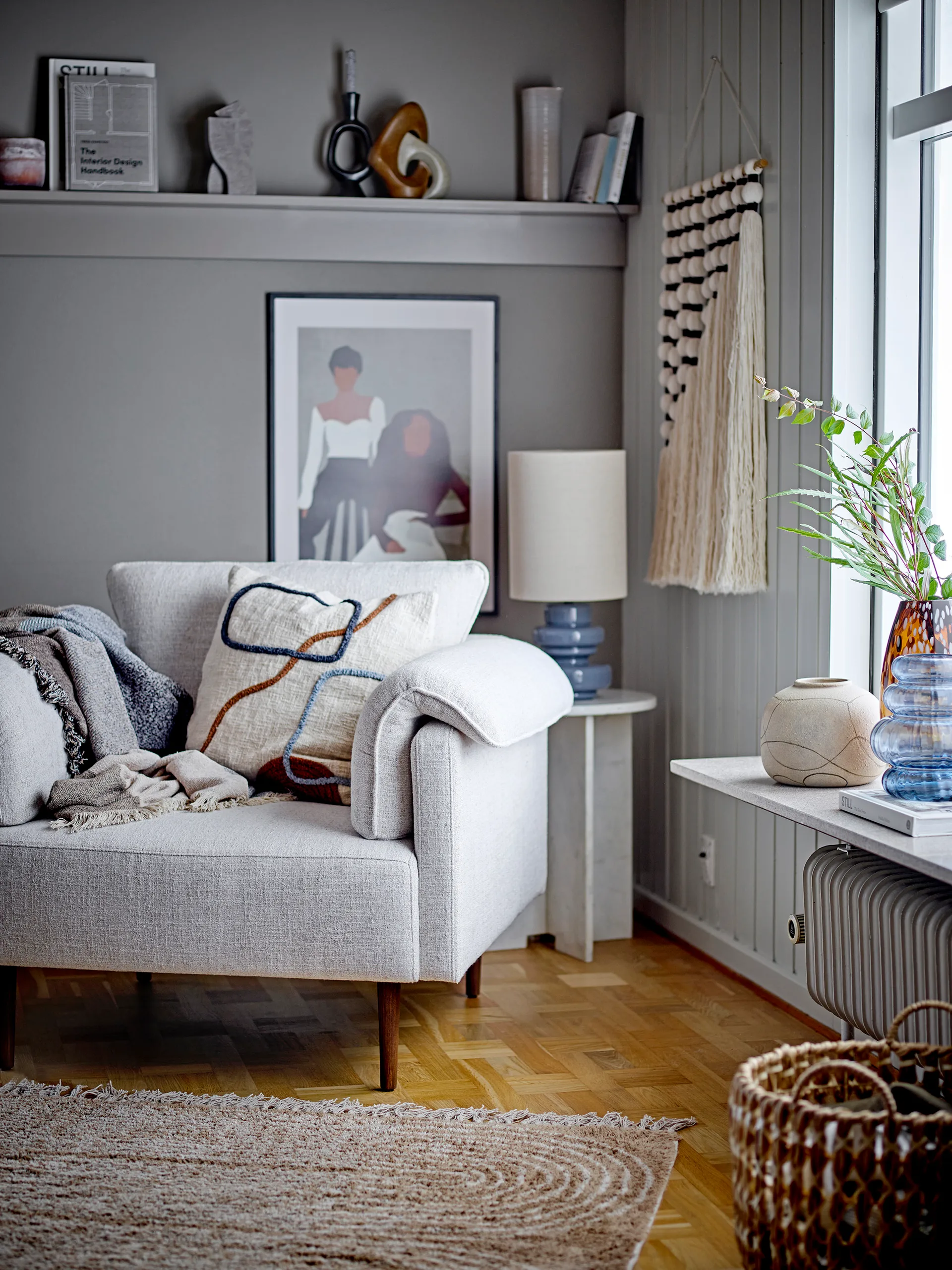 Set de 3 cestas Kristel, jacinto de agua Bloomingville