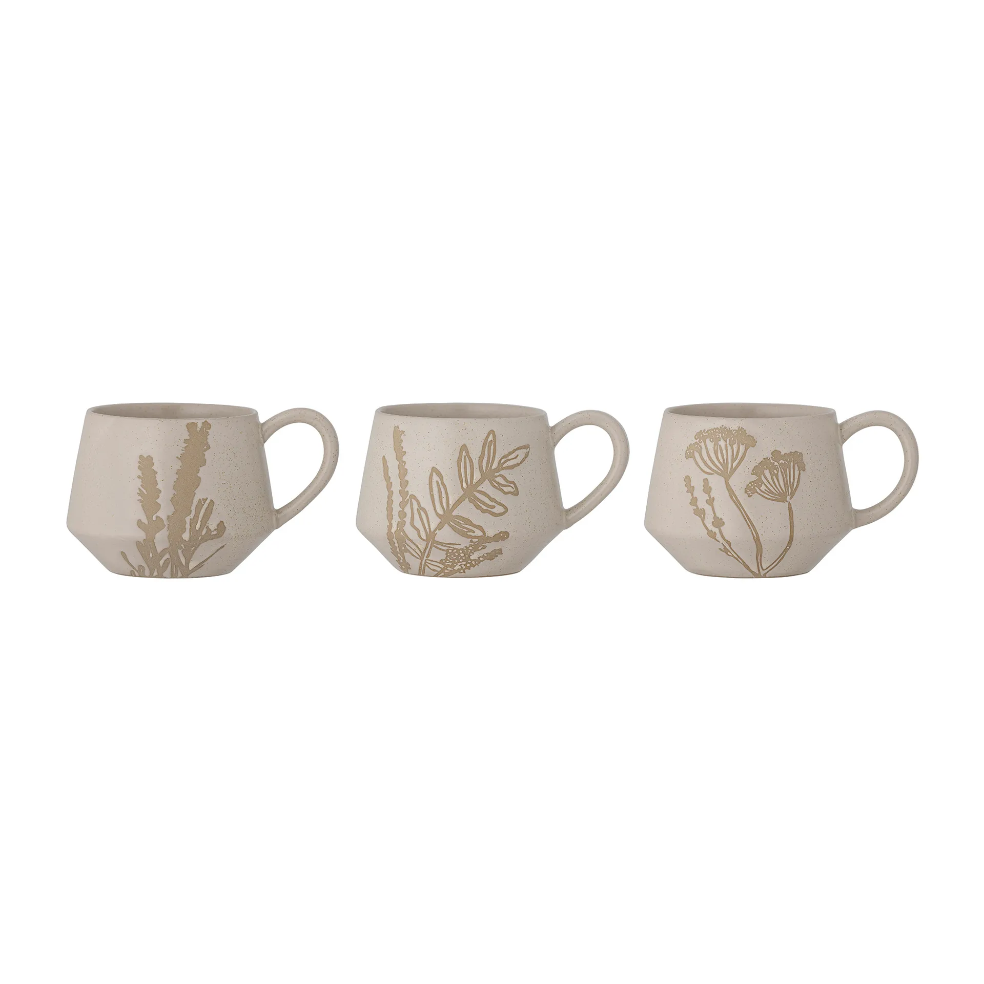 Set de 3 tazas Primrose 38 cl, natural Bloomingville