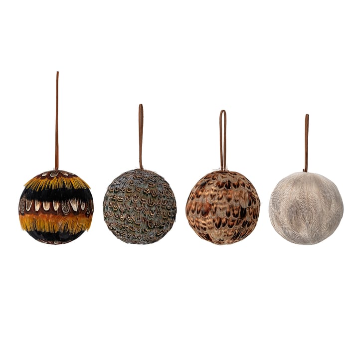 Set de 4 bolas de navidad Misba Ø9 cm, Multi Bloomingville