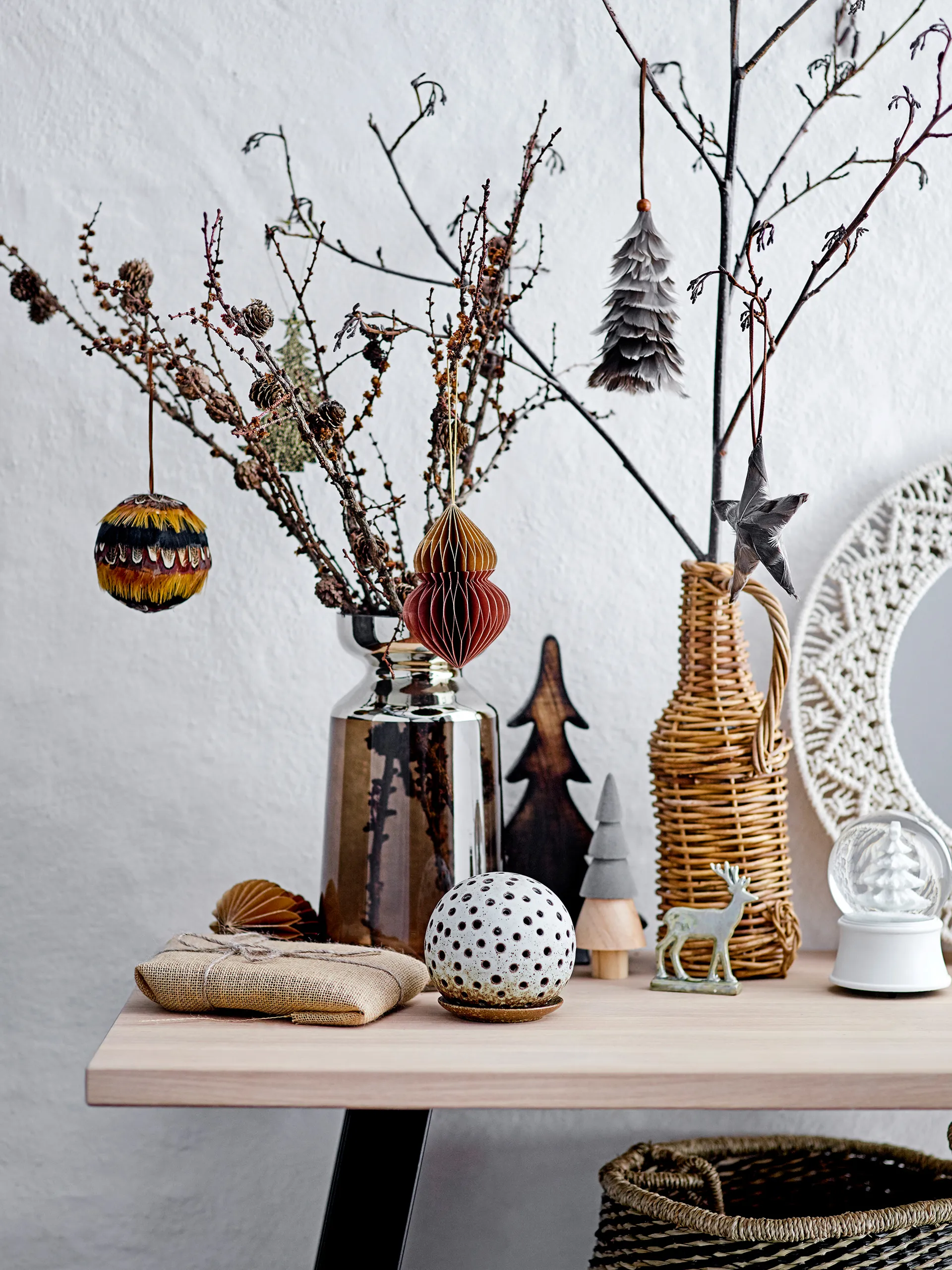 Set de 4 bolas de navidad Misba Ø9 cm, Multi Bloomingville