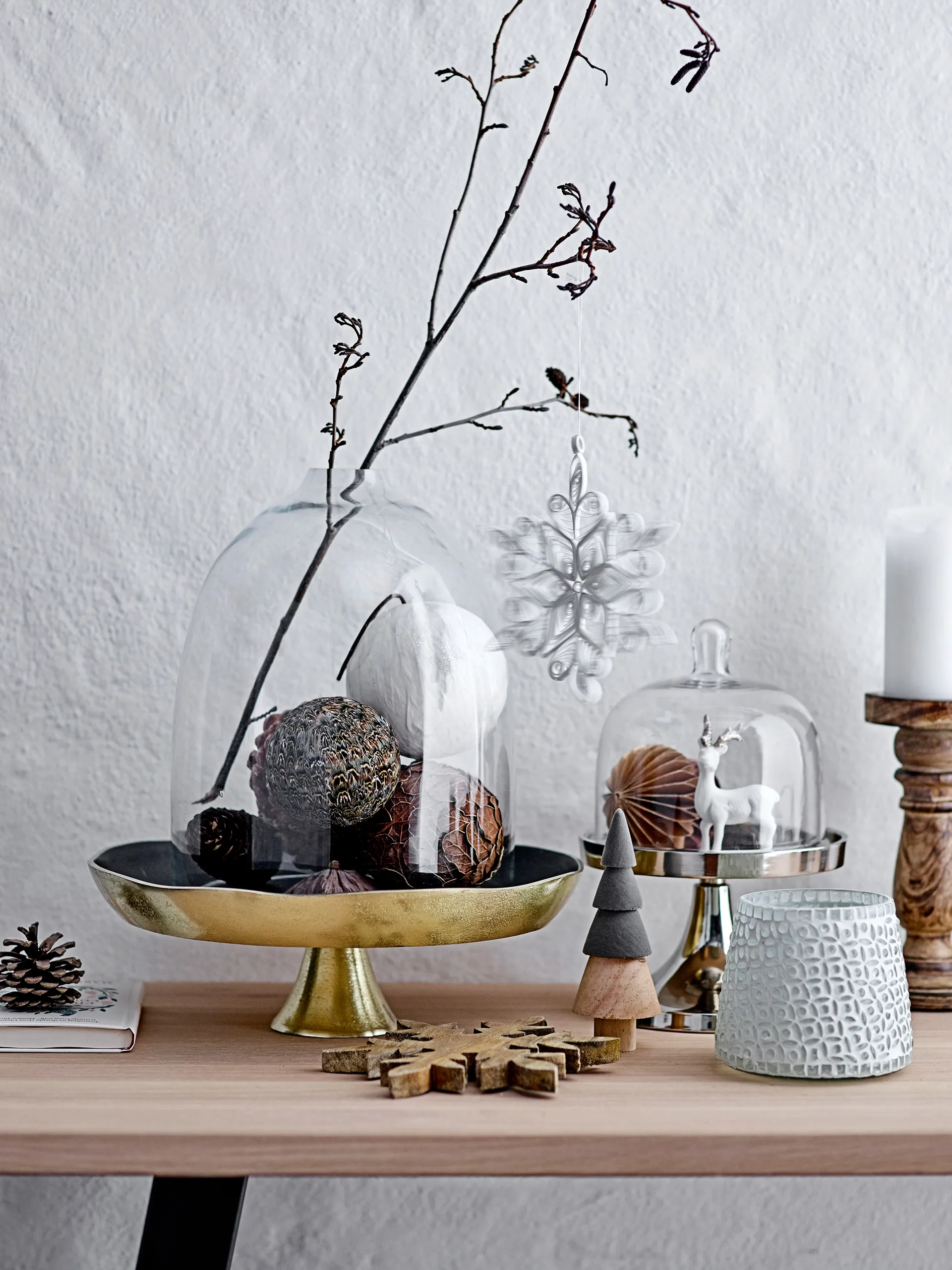 Set de 4 bolas de navidad Misba Ø9 cm, Multi Bloomingville