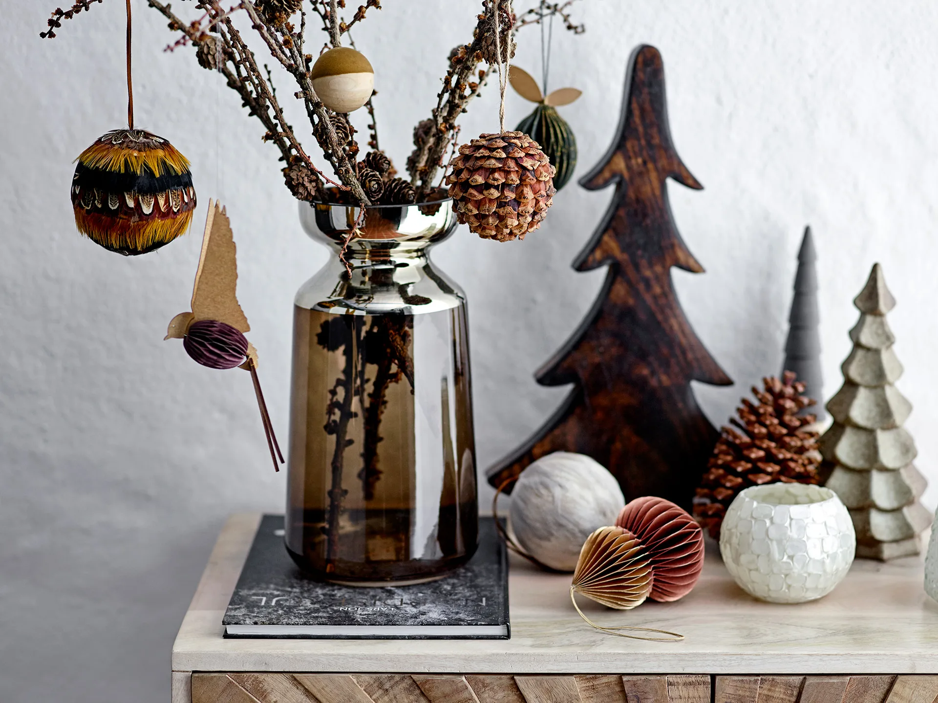 Set de 4 bolas de navidad Misba Ø9 cm, Multi Bloomingville