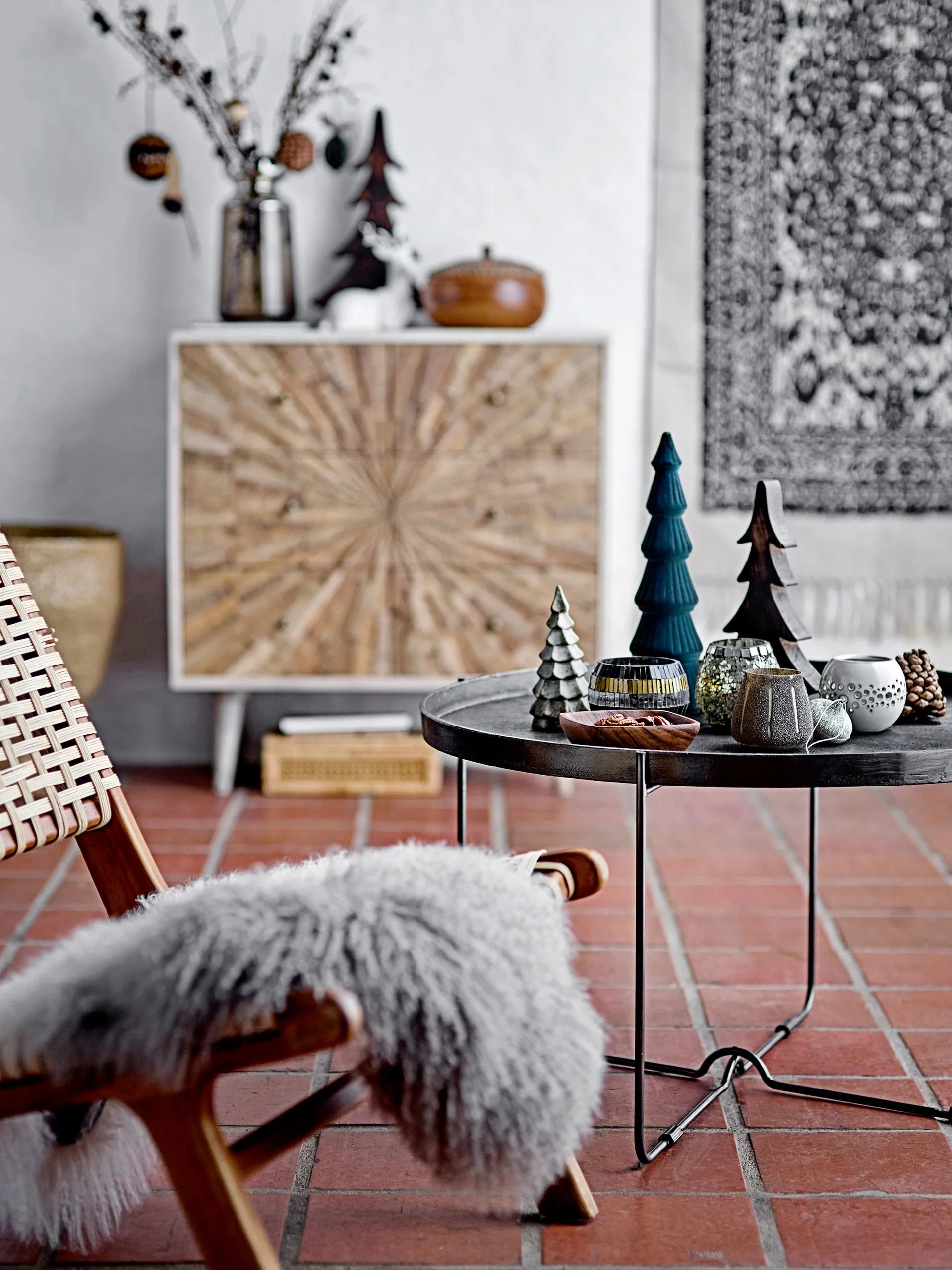 Set de 4 bolas de navidad Misba Ø9 cm, Multi Bloomingville