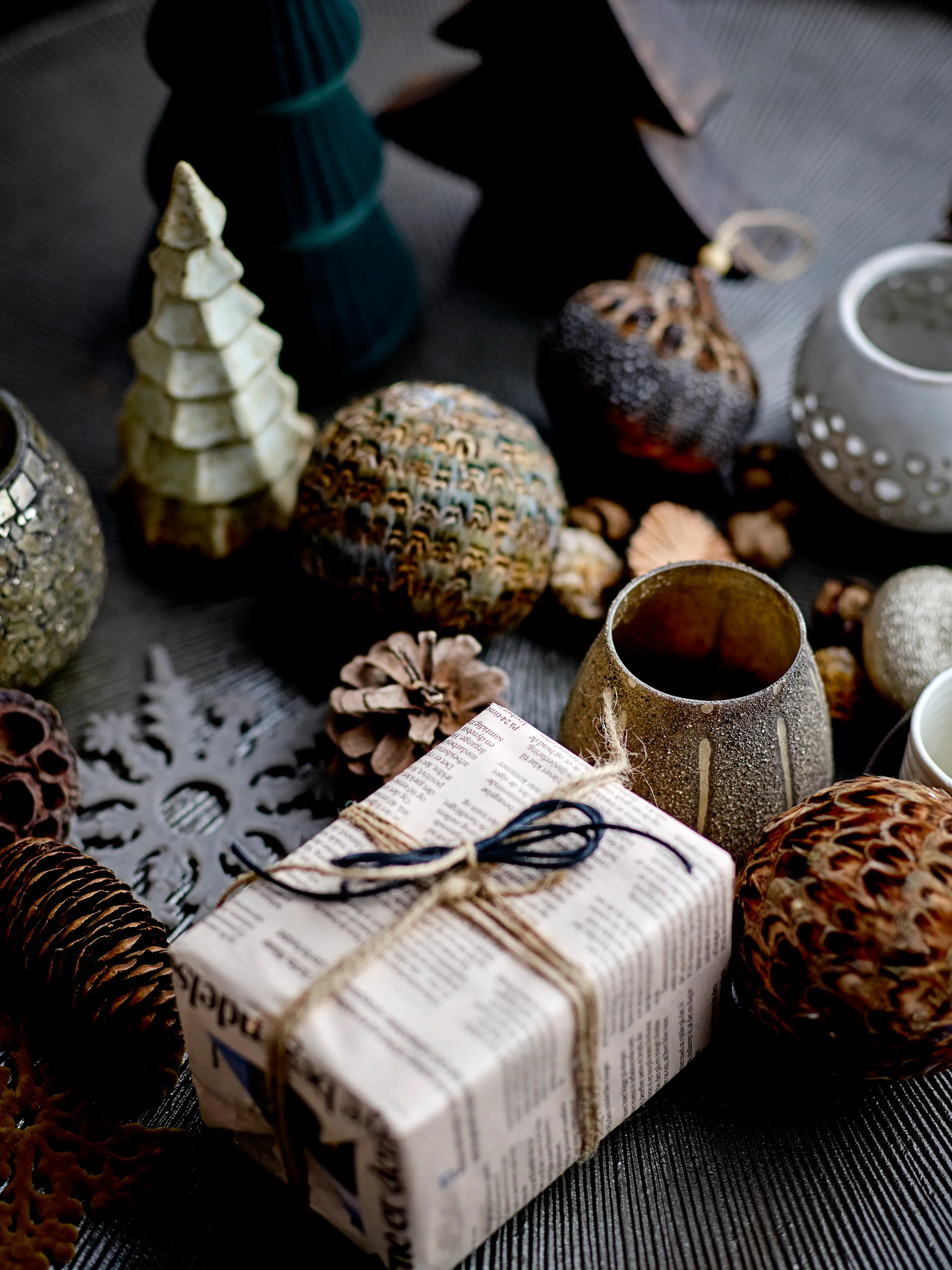 Set de 4 bolas de navidad Misba Ø9 cm, Multi Bloomingville