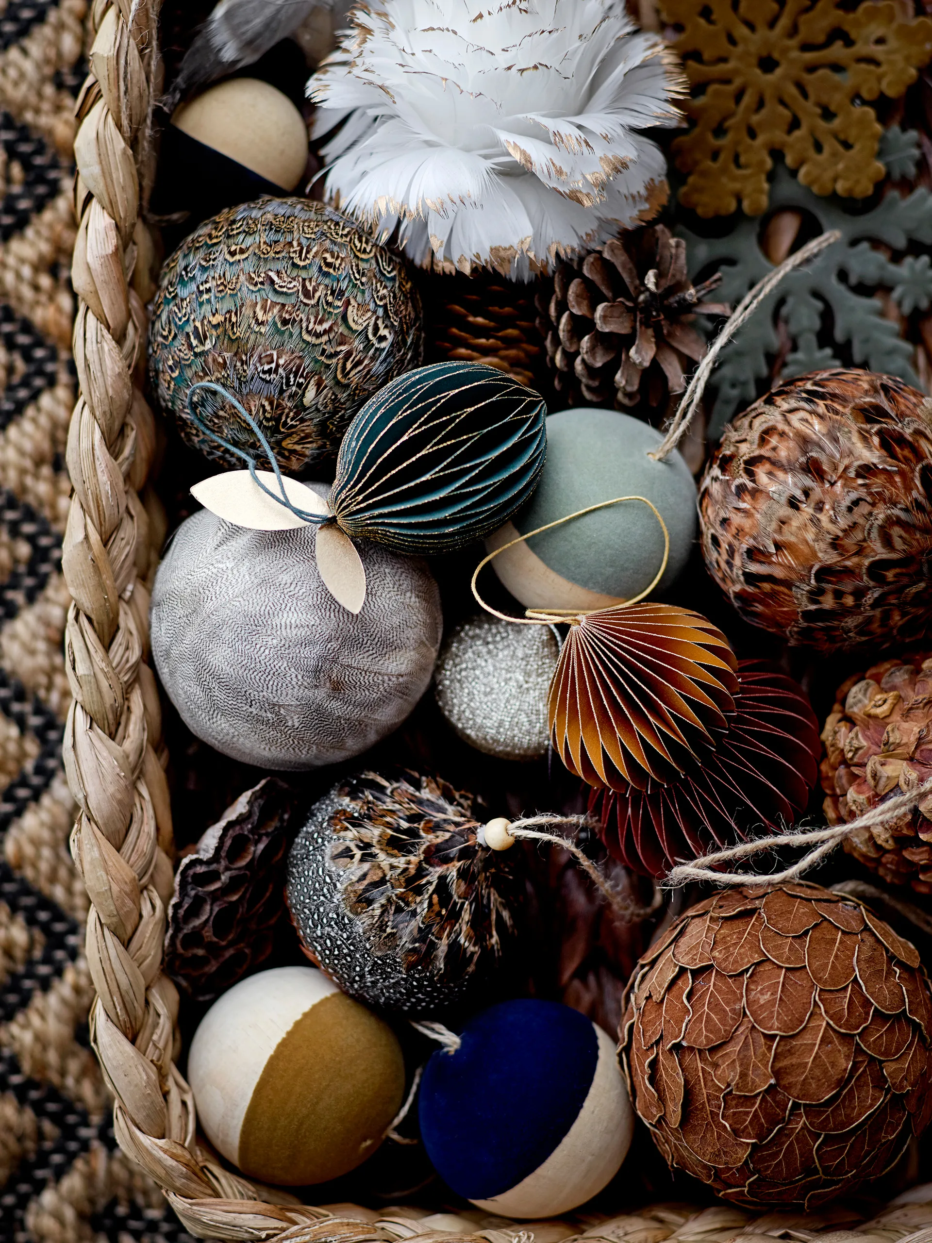 Set de 4 bolas de navidad Misba Ø9 cm, Multi Bloomingville