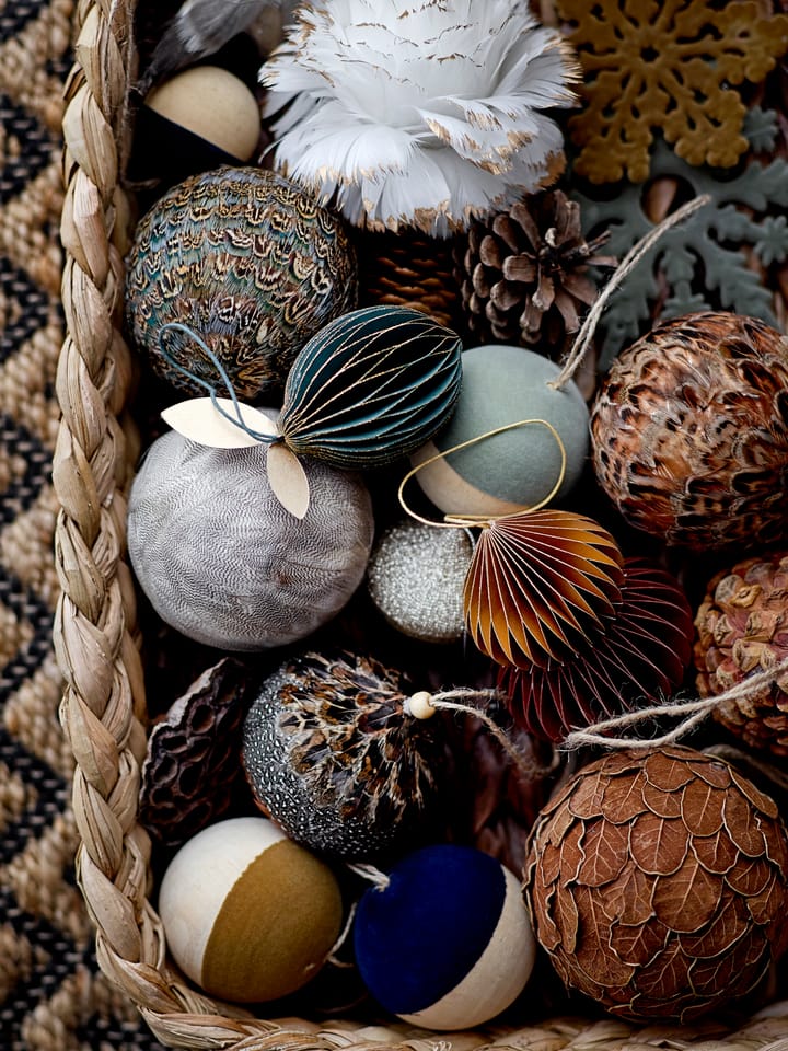 Set de 4 bolas de navidad Misba Ø9 cm, Multi Bloomingville