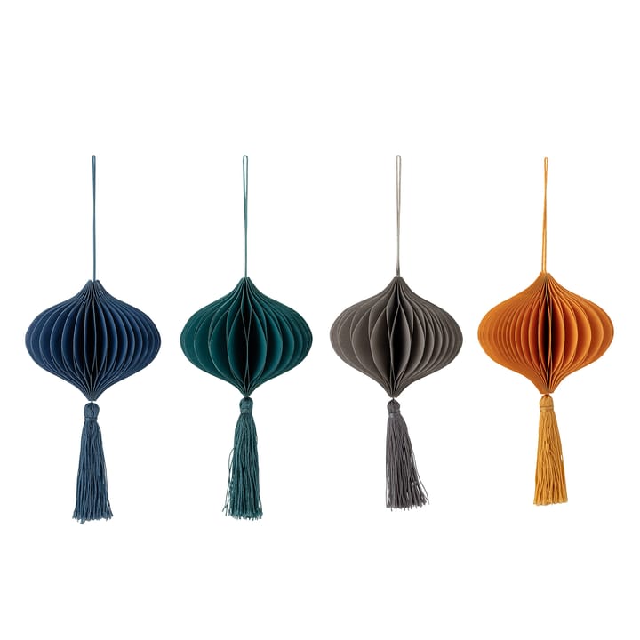 Set de 4 colgantes de navidad Milay 17 cm, Multi Bloomingville