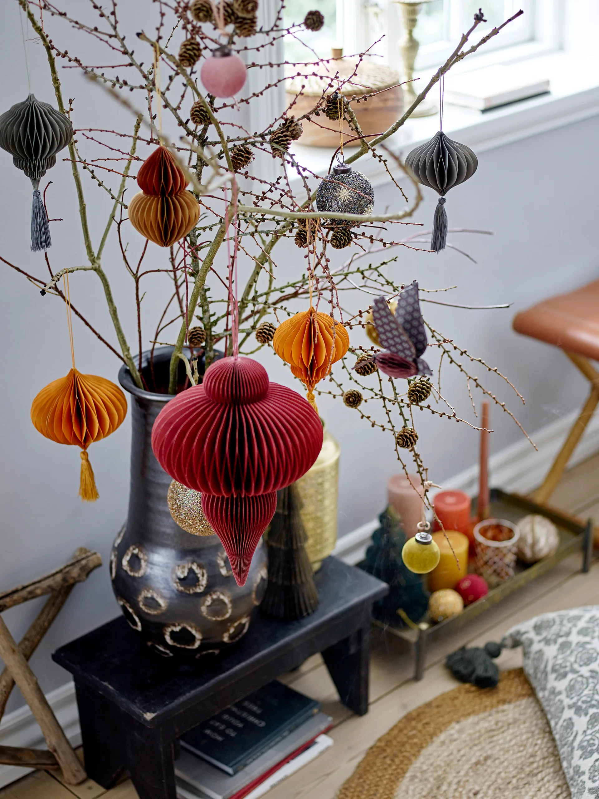 Set de 4 colgantes de navidad Milay 17 cm, Multi Bloomingville