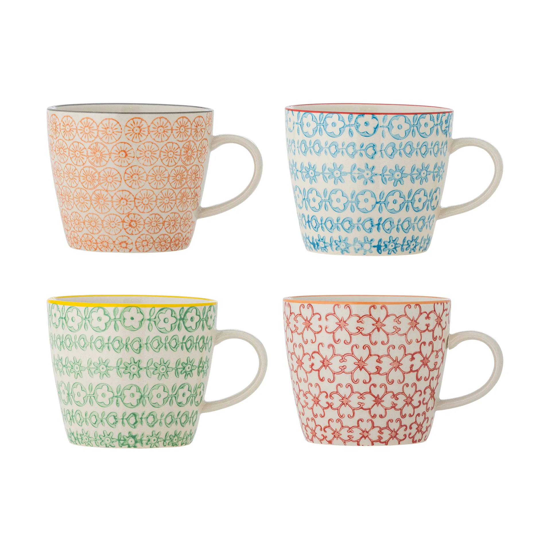 Set de 4 tazas Carla, Multicolor, pack de 4 Bloomingville