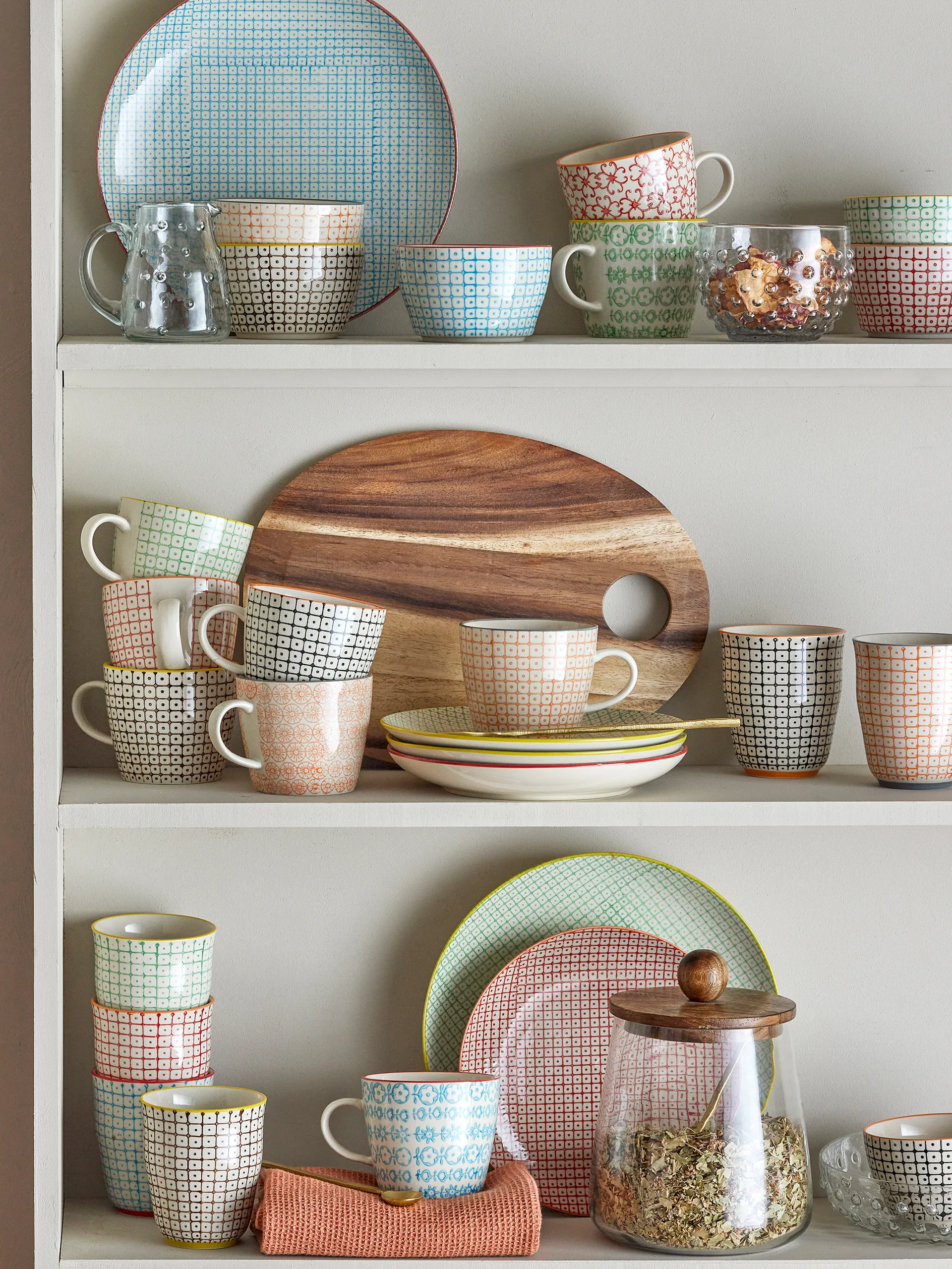 Set de 4 tazas Carla, Multicolor, pack de 4 Bloomingville