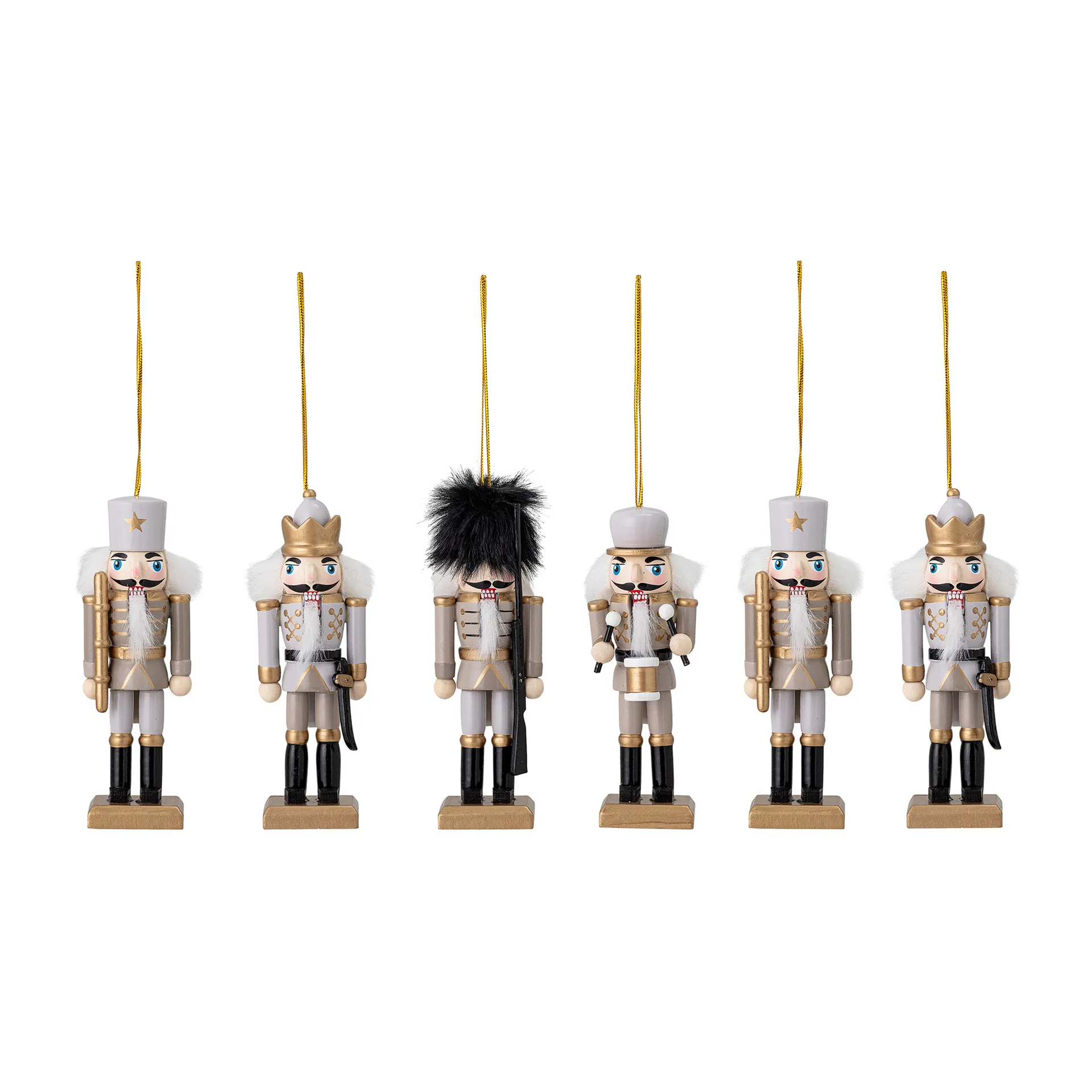 Set de 6 colgantes navideños Bloomingville, Gold Bloomingville